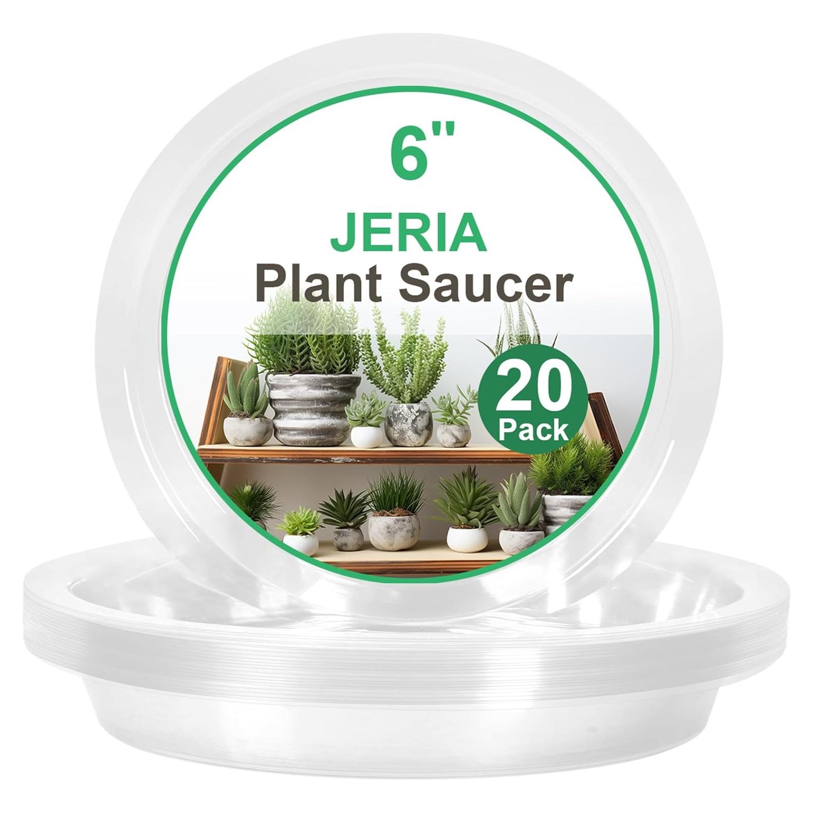 Platillos Transparentes JERIA 15.24 cm 20 Pack para Macetas