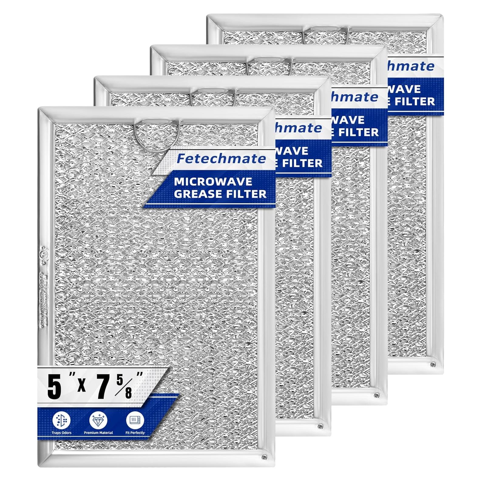 Filtros de grasa para microondas Fetechmate WB06X10309 - 4 Pack