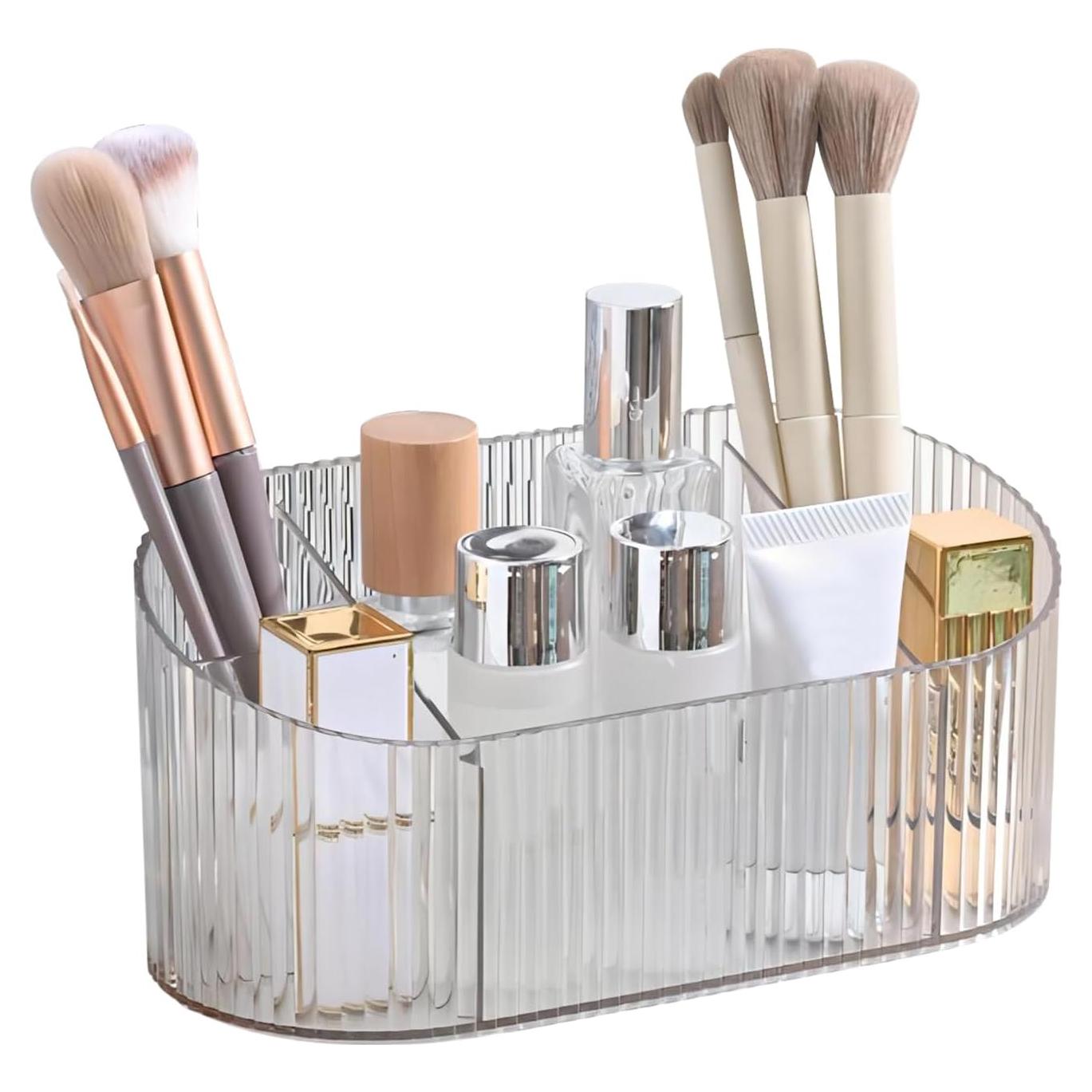 Soporte para Brochas de Maquillaje DASITON Acrílico Transparente 5 Compartimentos