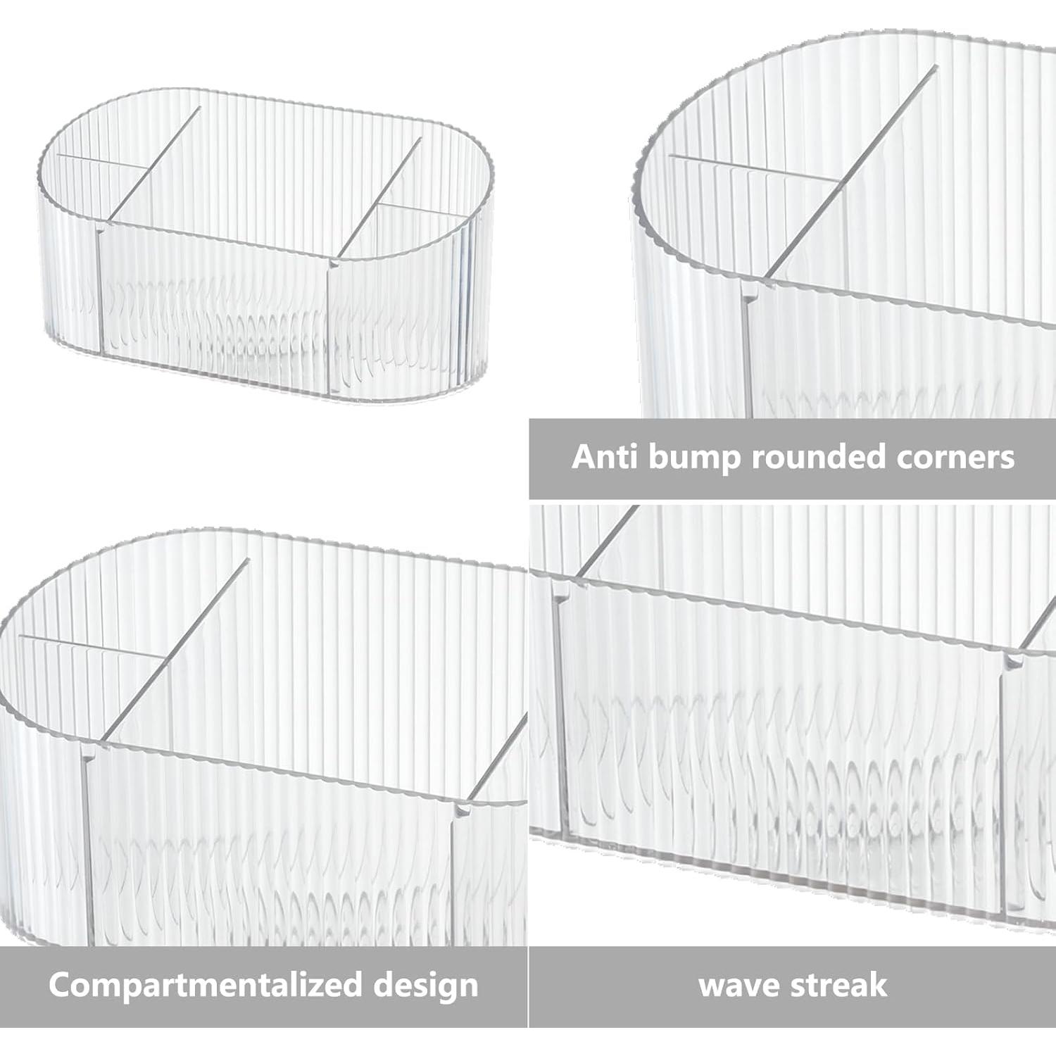 Soporte para Brochas de Maquillaje DASITON Acrílico Transparente 5 Compartimentos