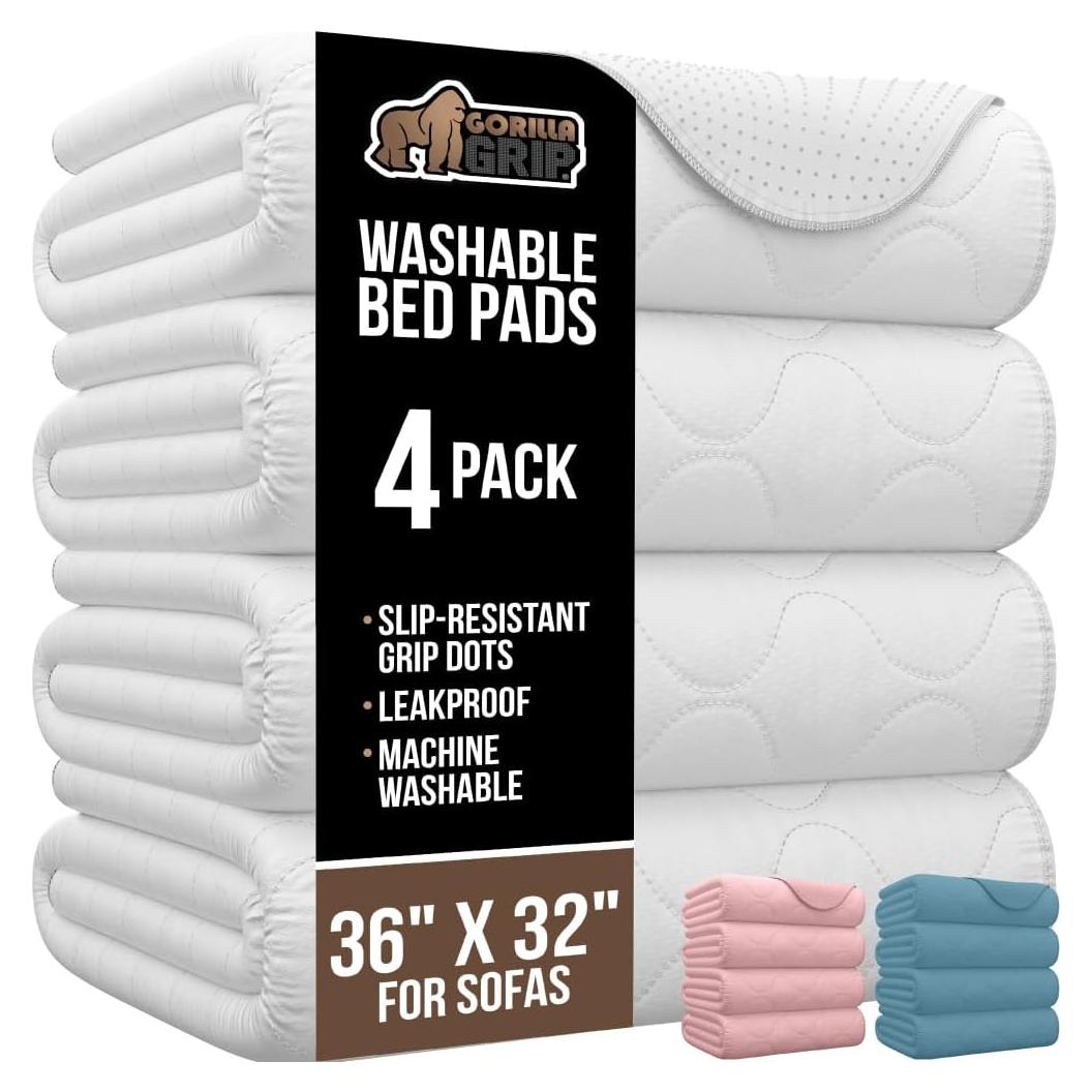 Almohadillas Lavables GORILLA GRIP 91x81 cm - 4 Pack Impermeables