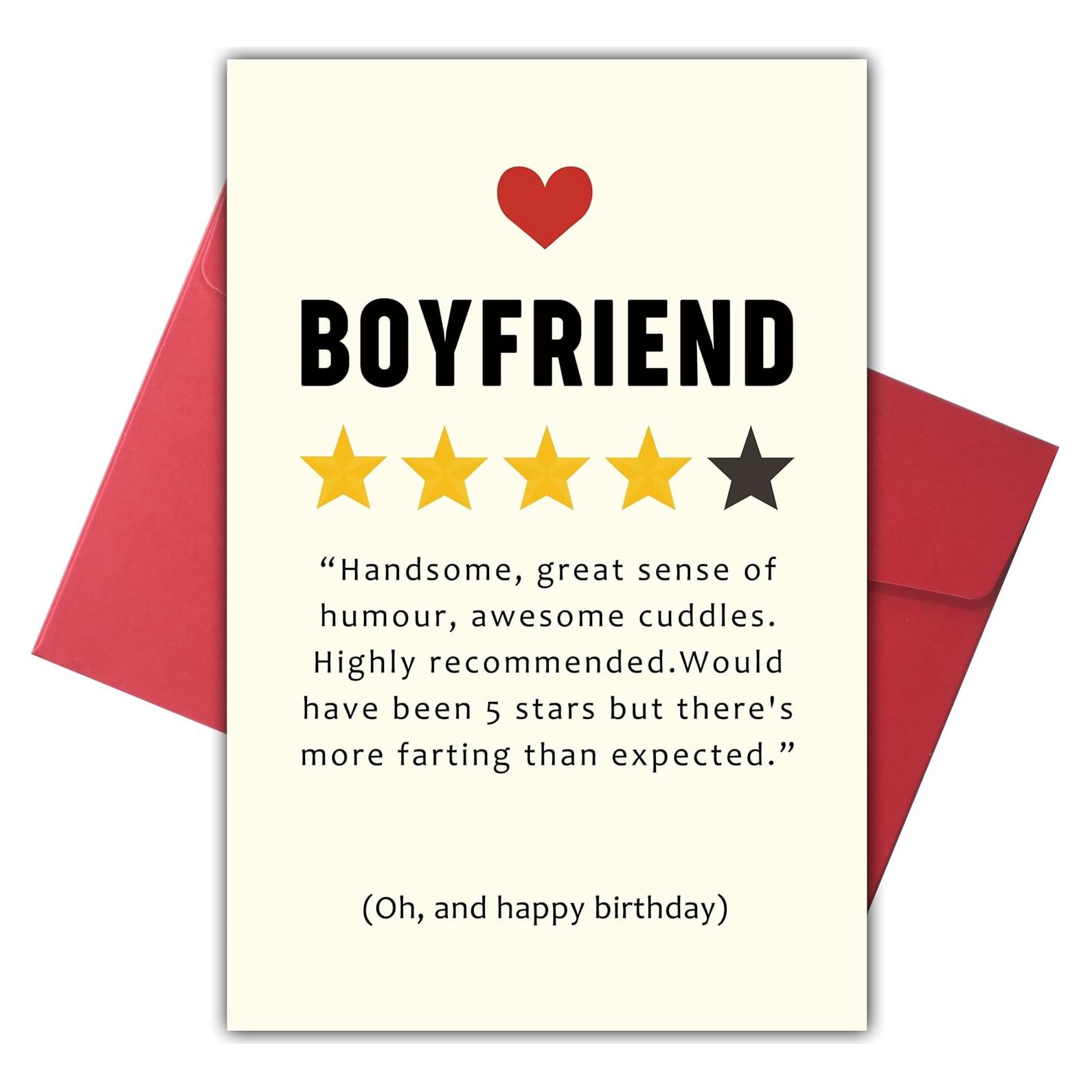 Tarjeta de Cumpleaños Sarcástica Bewoow para Novio 20.5x13.5cm