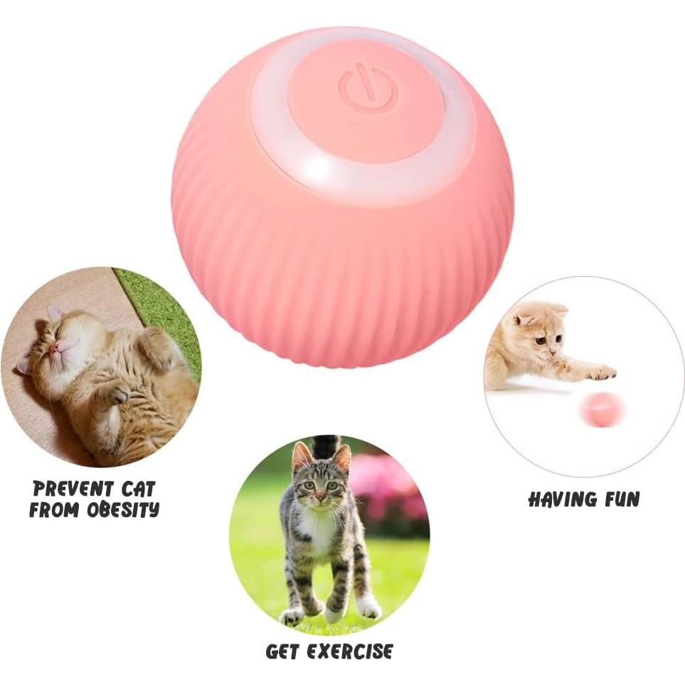 Wloom Bola de Gato Rosa - Juguete Interactivo 4 cm