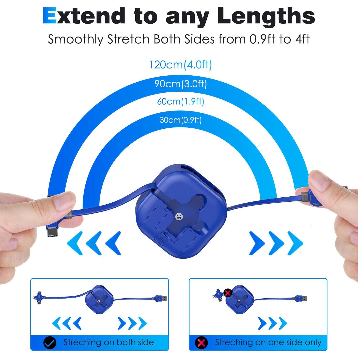 Cable de Carga Múltiple 3 en 1 ASICEN 1.2m Carga Rápida