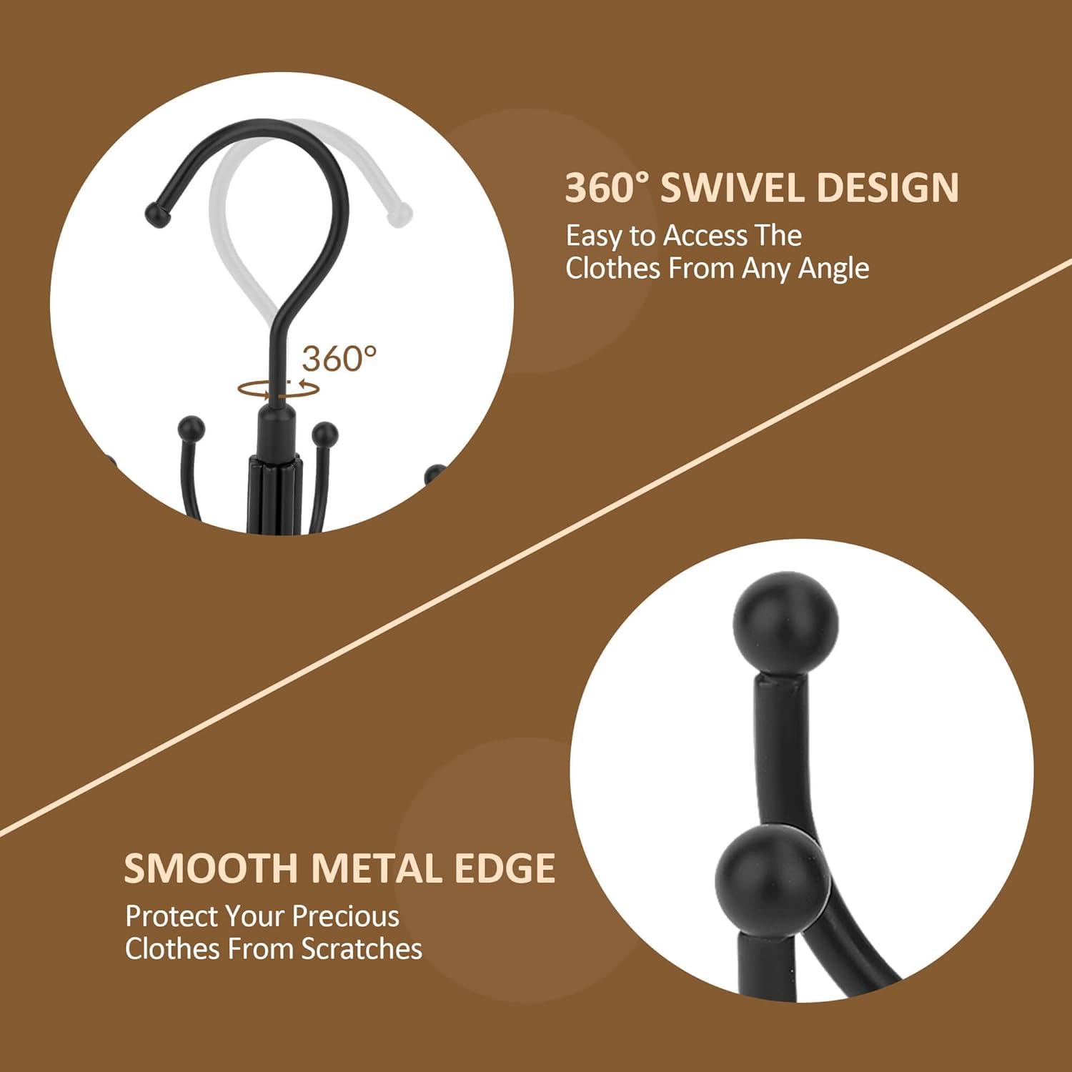 Ganchos Ahorradores de Espacio ZEDODIER para Ropa - 8 Ganchos Rotativos