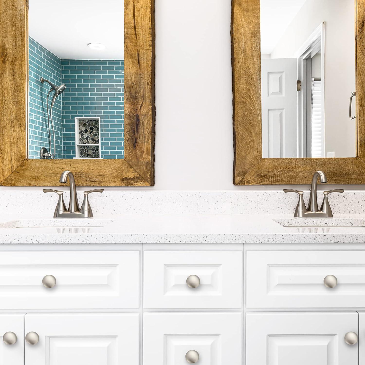 Perillas Redondas de Zinc Niquelado Ravinte para Gabinetes