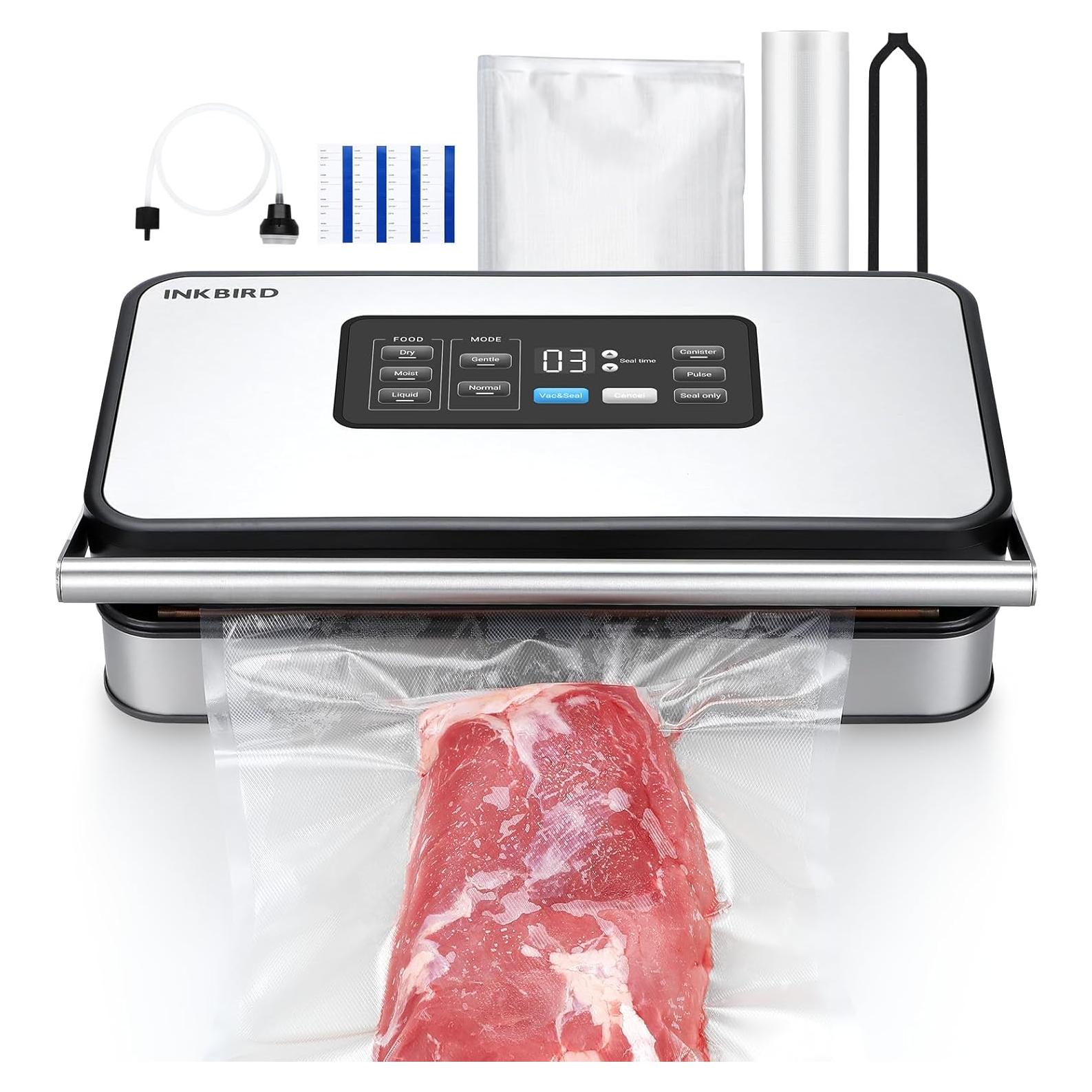 Selladora al Vacío INKBIRD 160W Automática con Doble Bomba