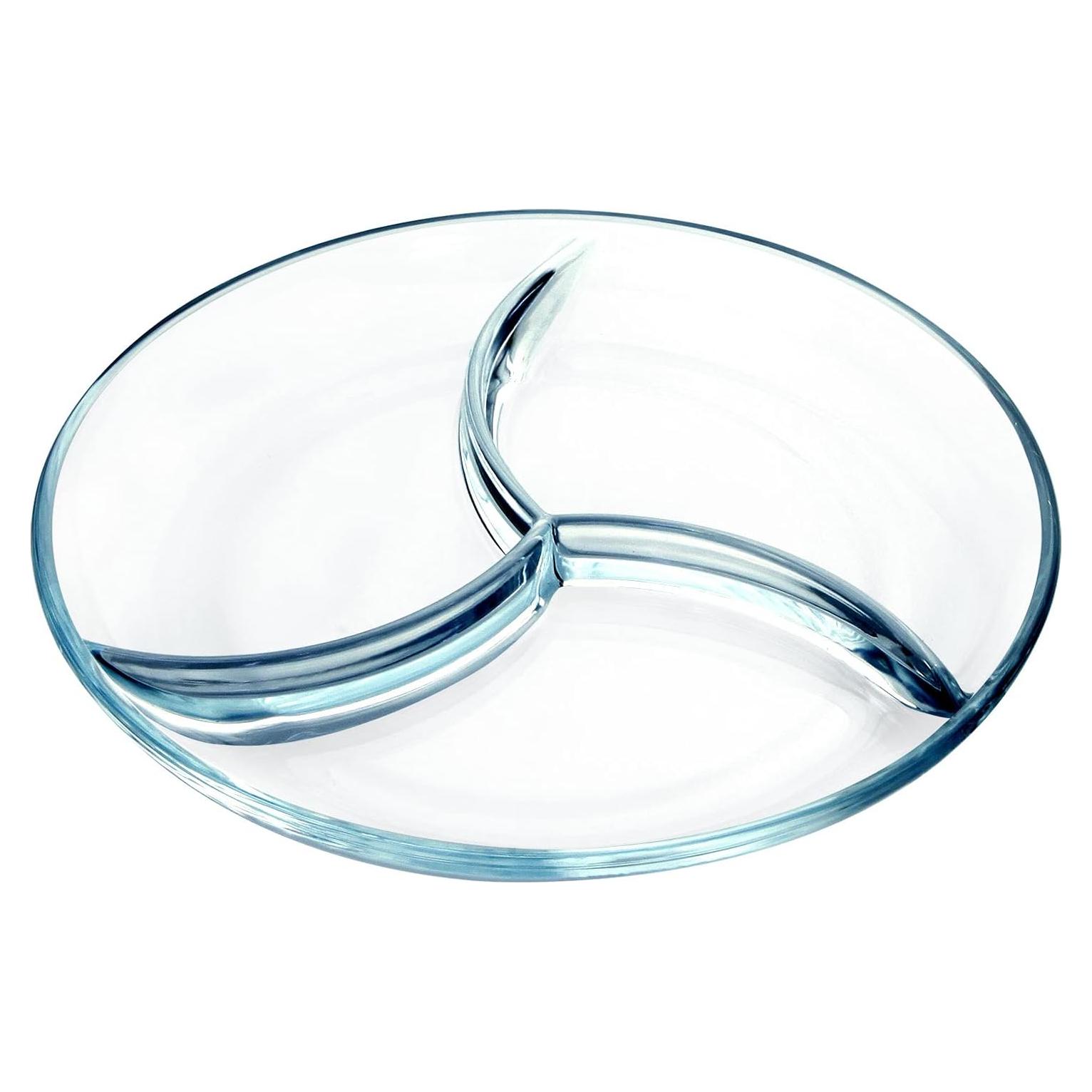 Plato Dividido de Vidrio NUTRIUPS 10 Pulgadas para Control de Porciones