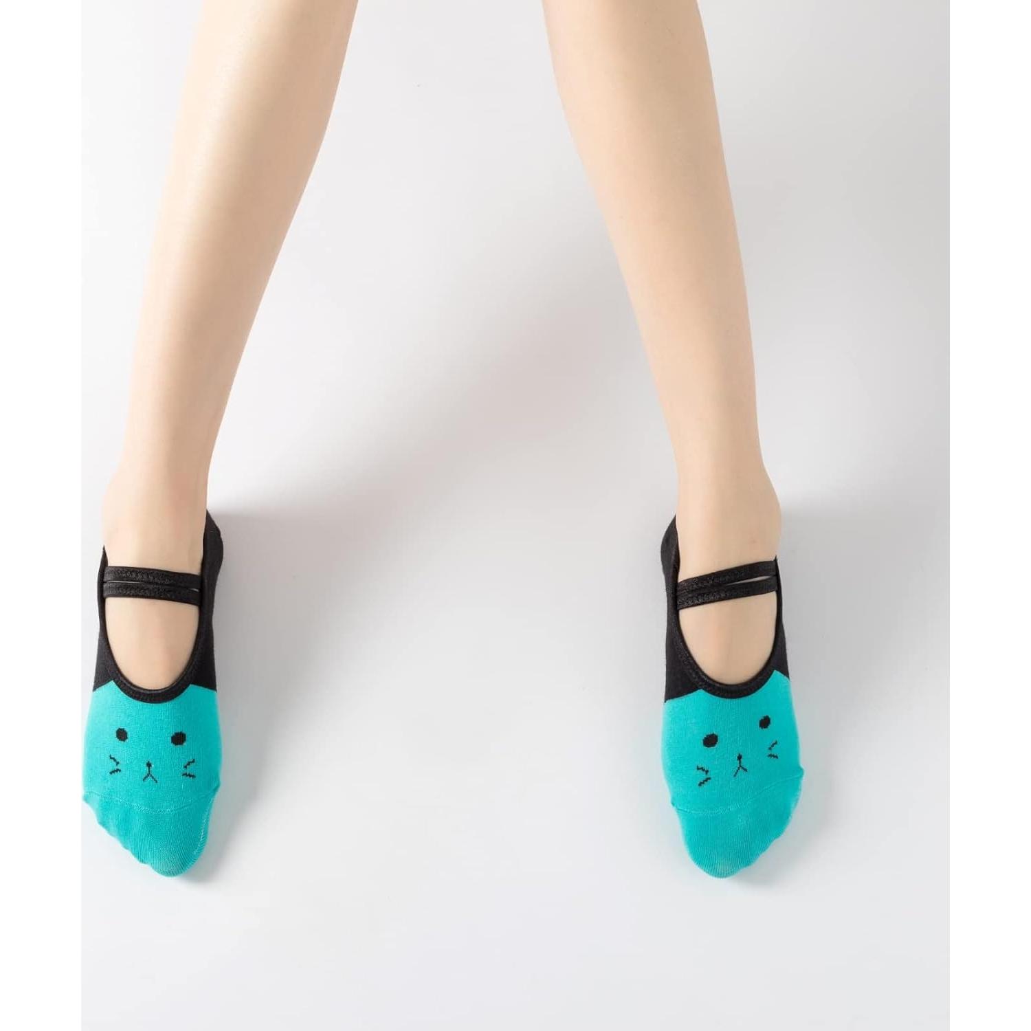 Calcetines Cortos Antideslizantes Verdancy para Yoga y Pilates - Verde