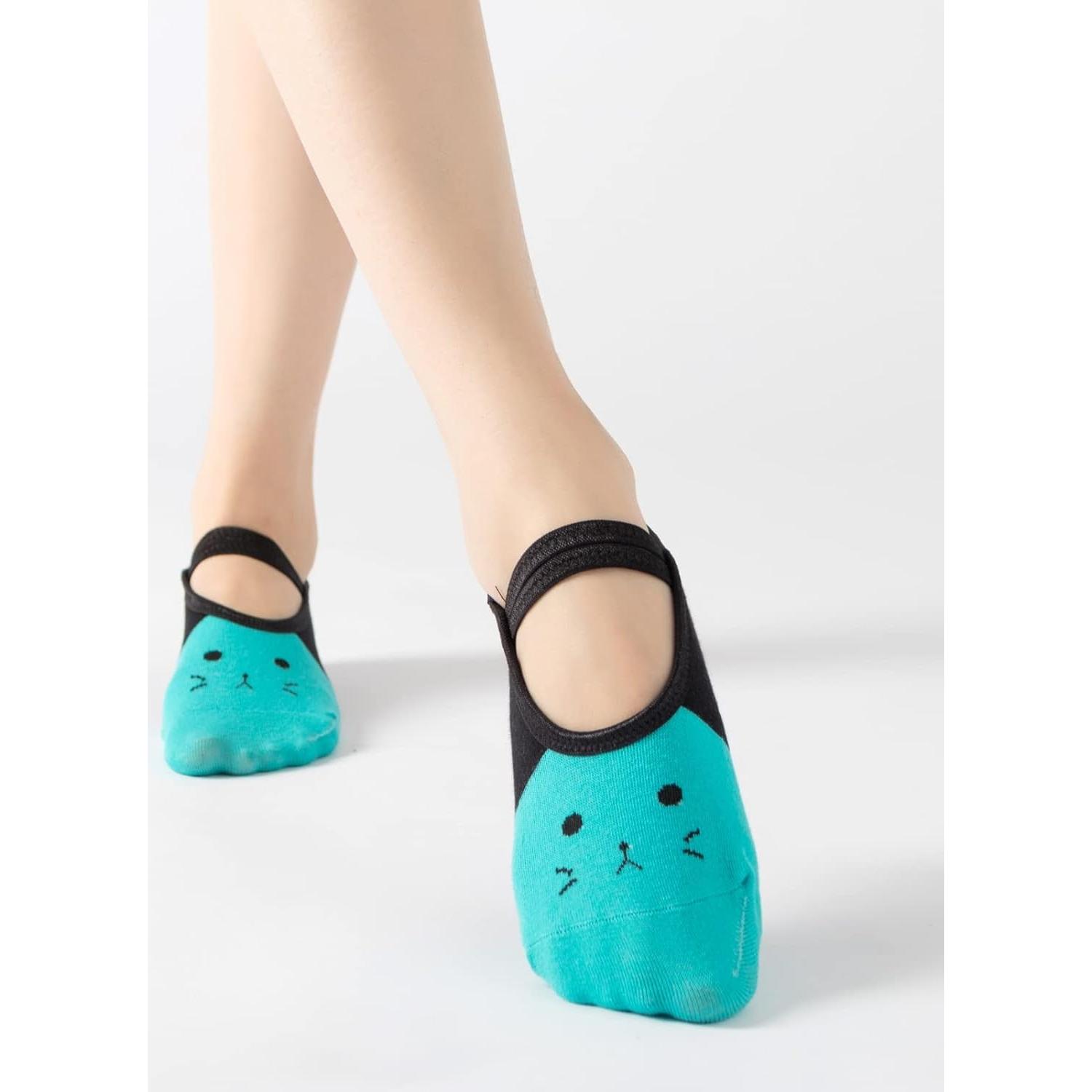 Calcetines Cortos Antideslizantes Verdancy para Yoga y Pilates - Verde