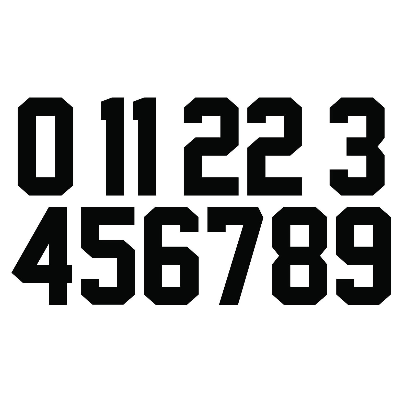 Kit de Números de Vinilo TeeWin 0-9 para Camisetas 15.24 cm