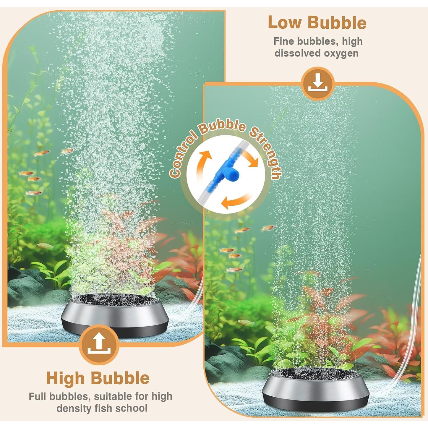 Piedra de Aire para Acuario Hygger 2.3 Pulgadas Difusor de Oxígeno