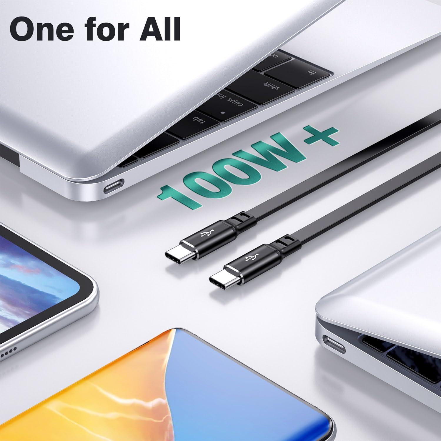 Cable Retráctil USB C a USB C 1.2m 100W MINLU