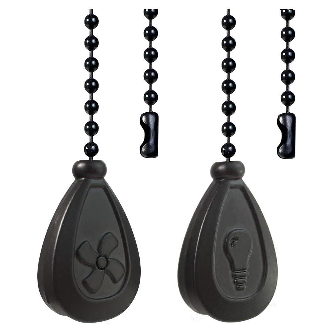 Extensores de cadena de ventilador OMYZERO 30.48 cm 2 piezas Negro