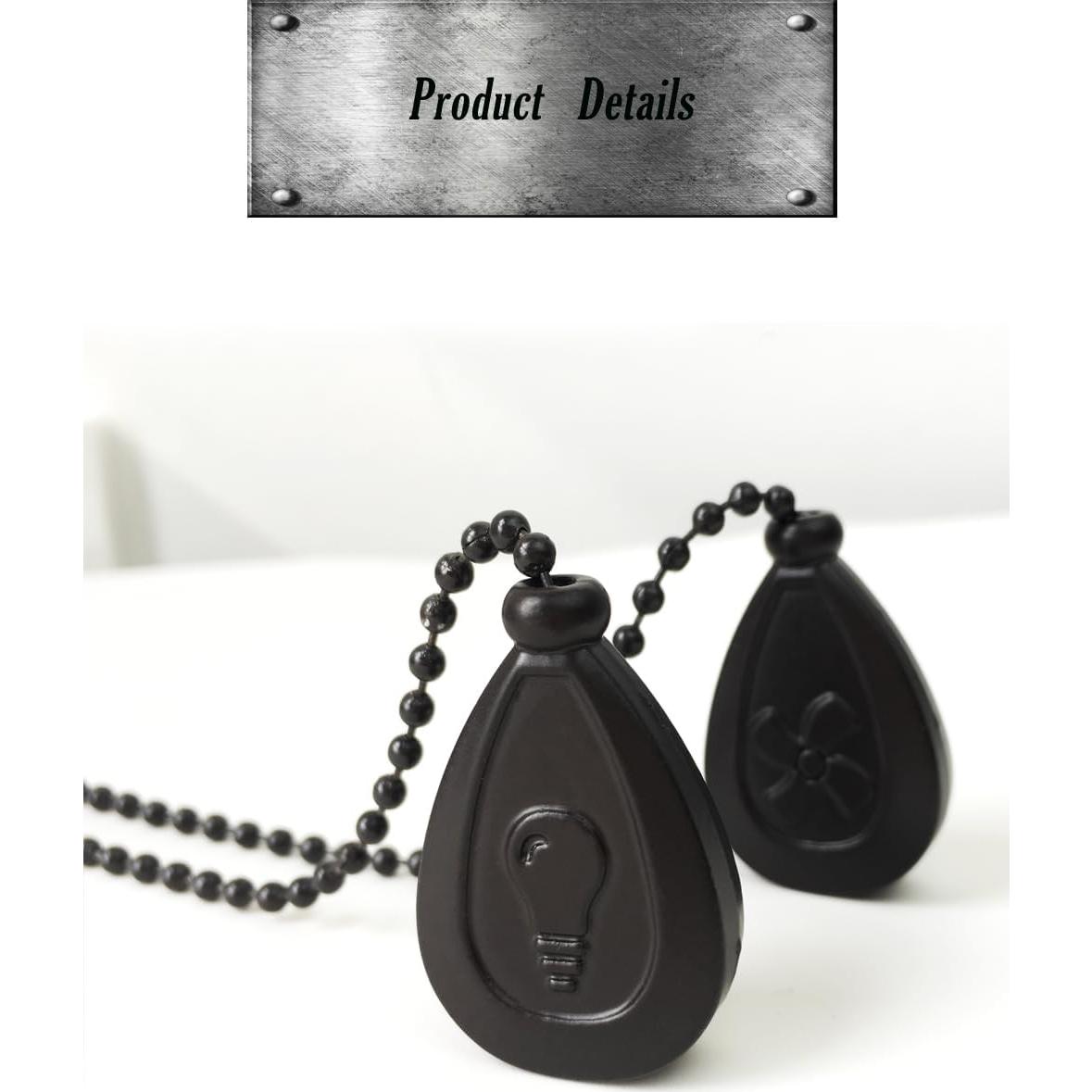 Extensores de cadena de ventilador OMYZERO 30.48 cm 2 piezas Negro