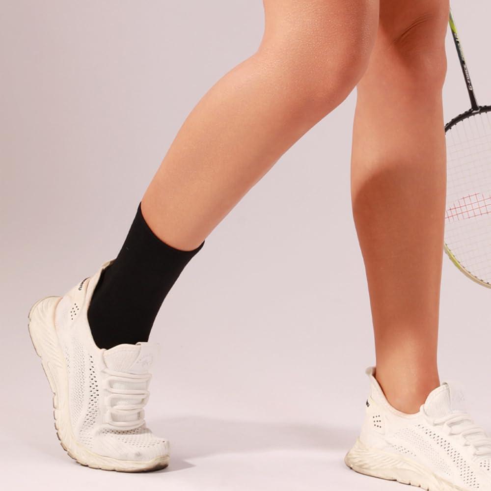 Mangas de Compresión para Tobillo WrtmyR - 2 Pack Mediano Negro