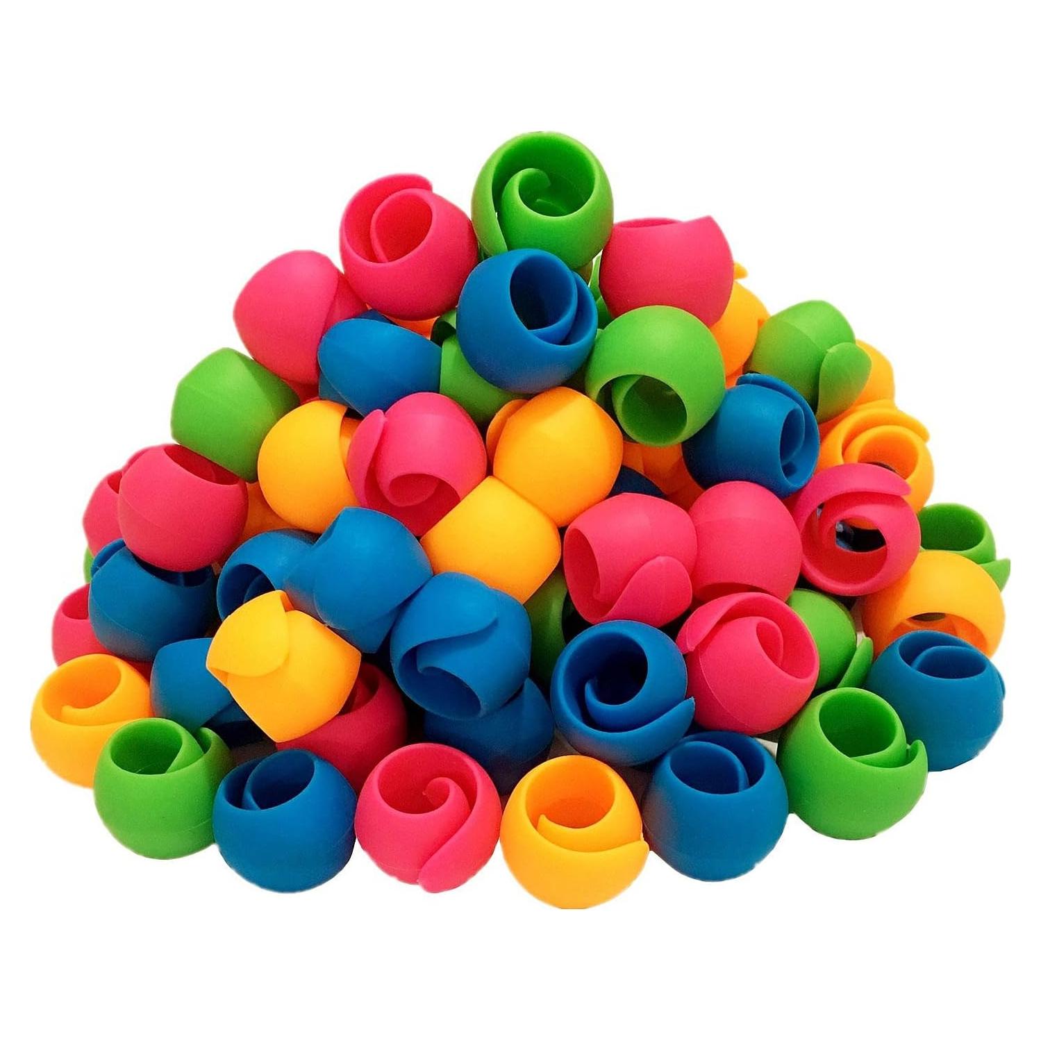 100pcs Ahorradores de Bobinas de Hilo Fbshicung - Silicona Flexible