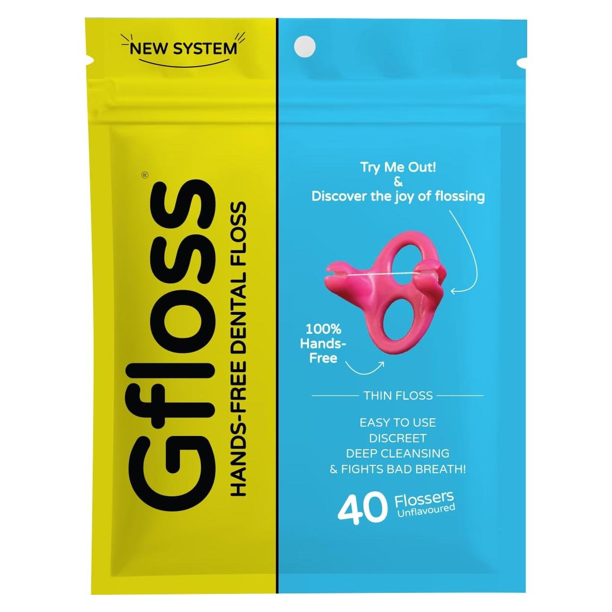 Hilo Dental Gfloss Sin Manos - 40 Unidades - Suave y Delgado