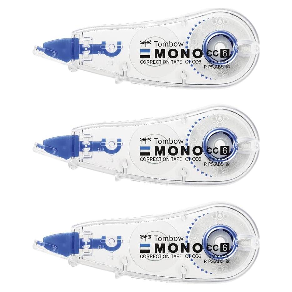 Cinta de Corrección Tombow KCB-327, 6 mm, 3 Piezas
