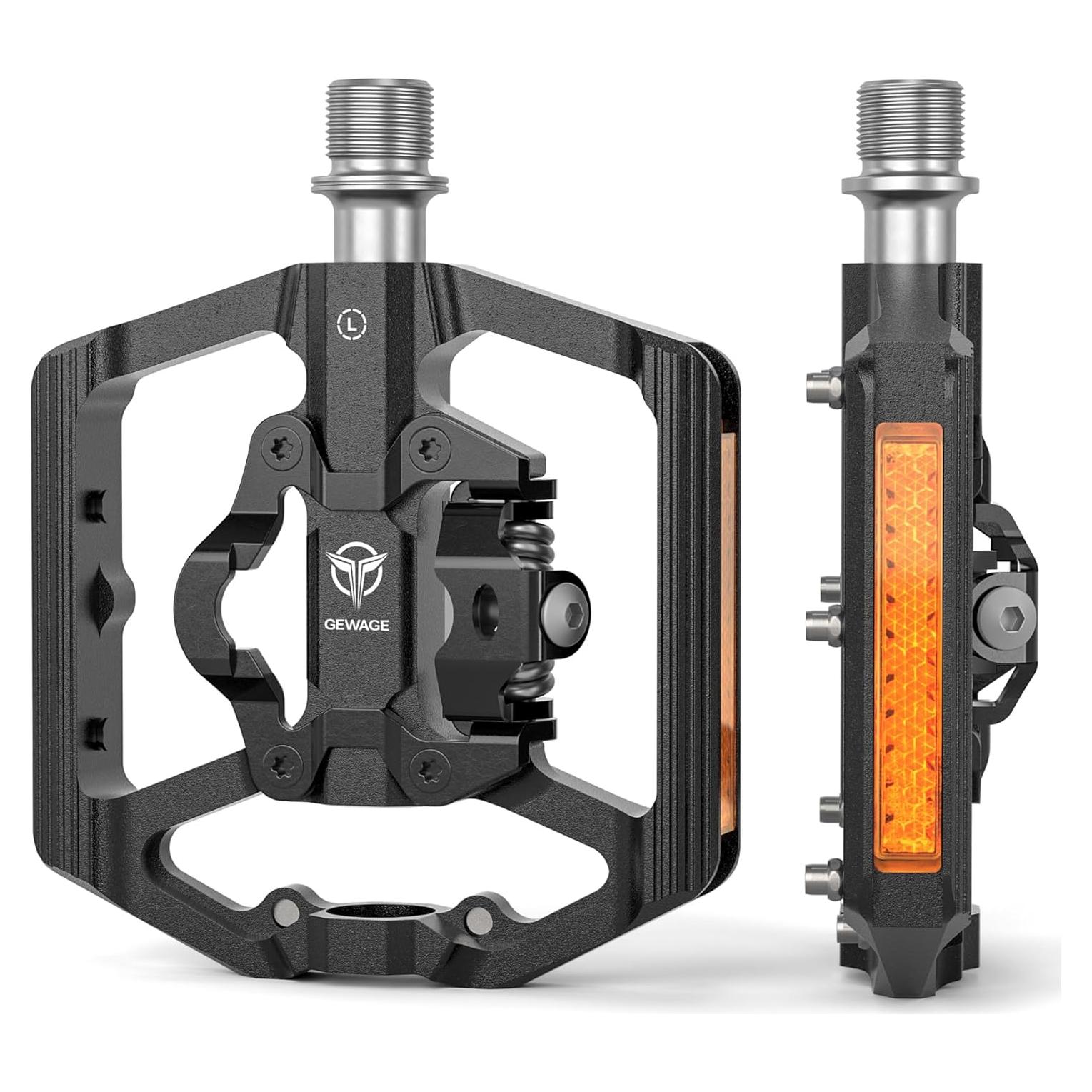 Pedales de Bicicleta de Montaña GEWAGE con Reflector y Doble Función