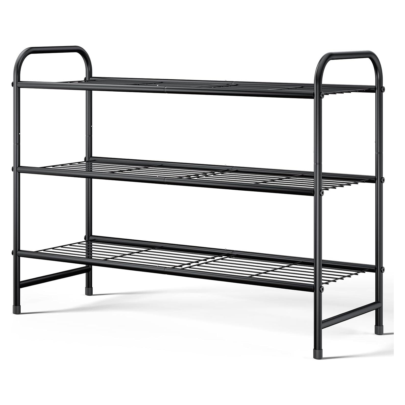 Zapatero Kitsure de Acero Inoxidable Negro - Organizador Apilable