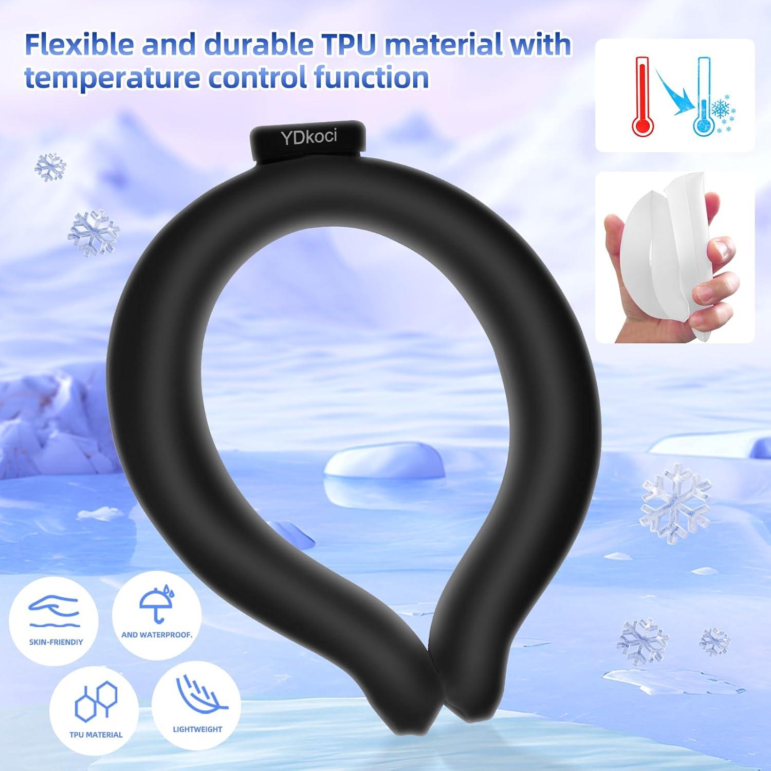 Tubo de Enfriamiento para Cuello YDkoci Negro Reutilizable