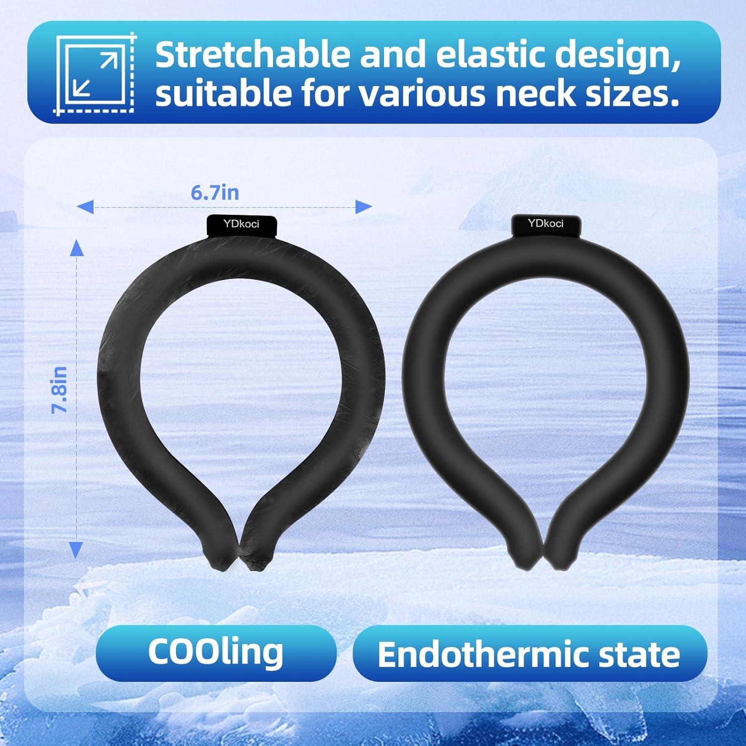 Tubo de Enfriamiento para Cuello YDkoci Negro Reutilizable