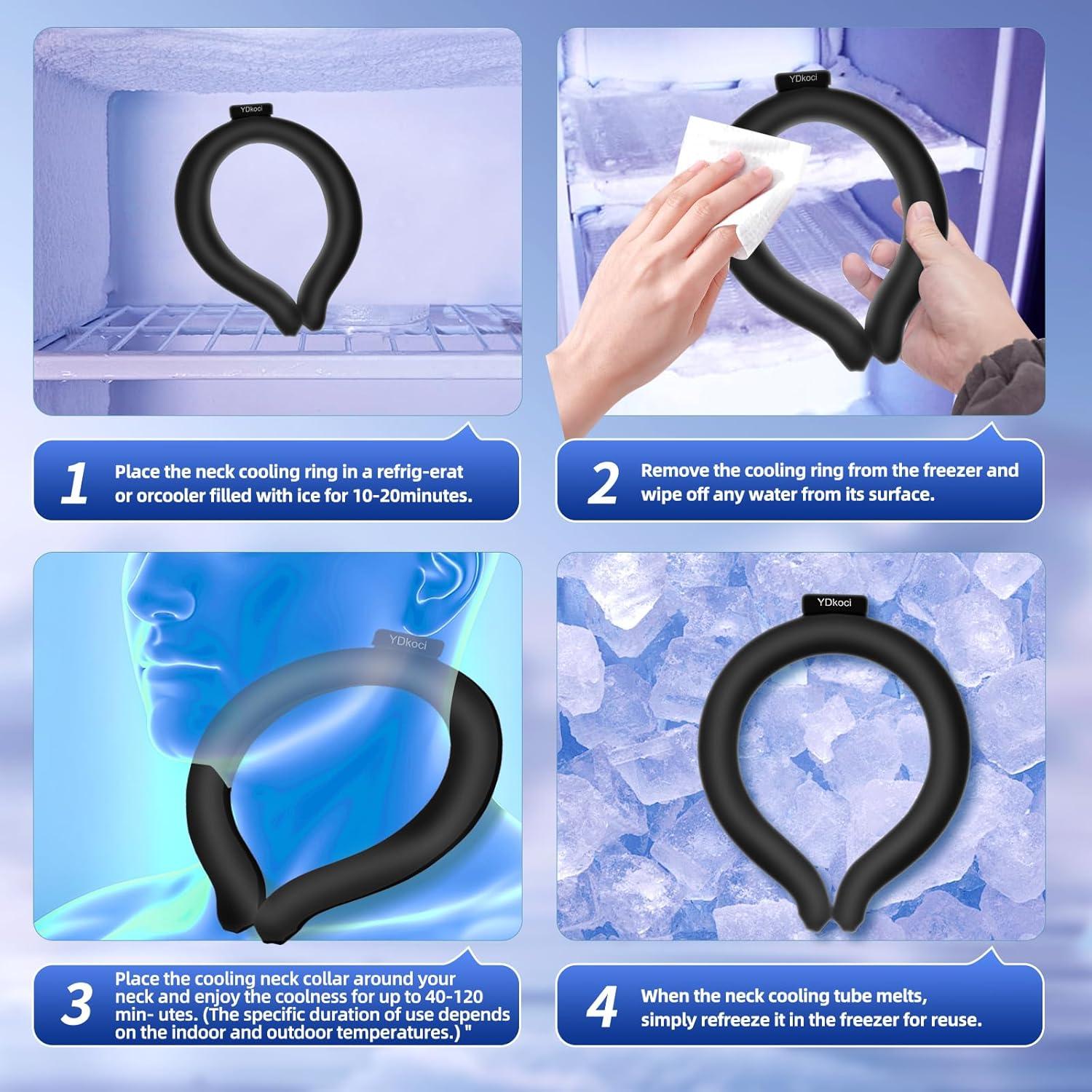 Tubo de Enfriamiento para Cuello YDkoci Negro Reutilizable