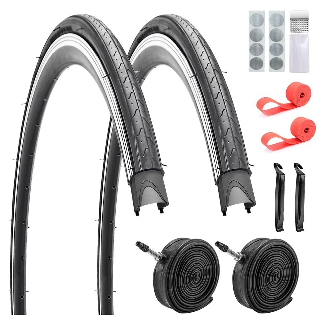 Neumáticos de Bicicleta de Carretera SIMEIQI 700x23C 2 Cámaras