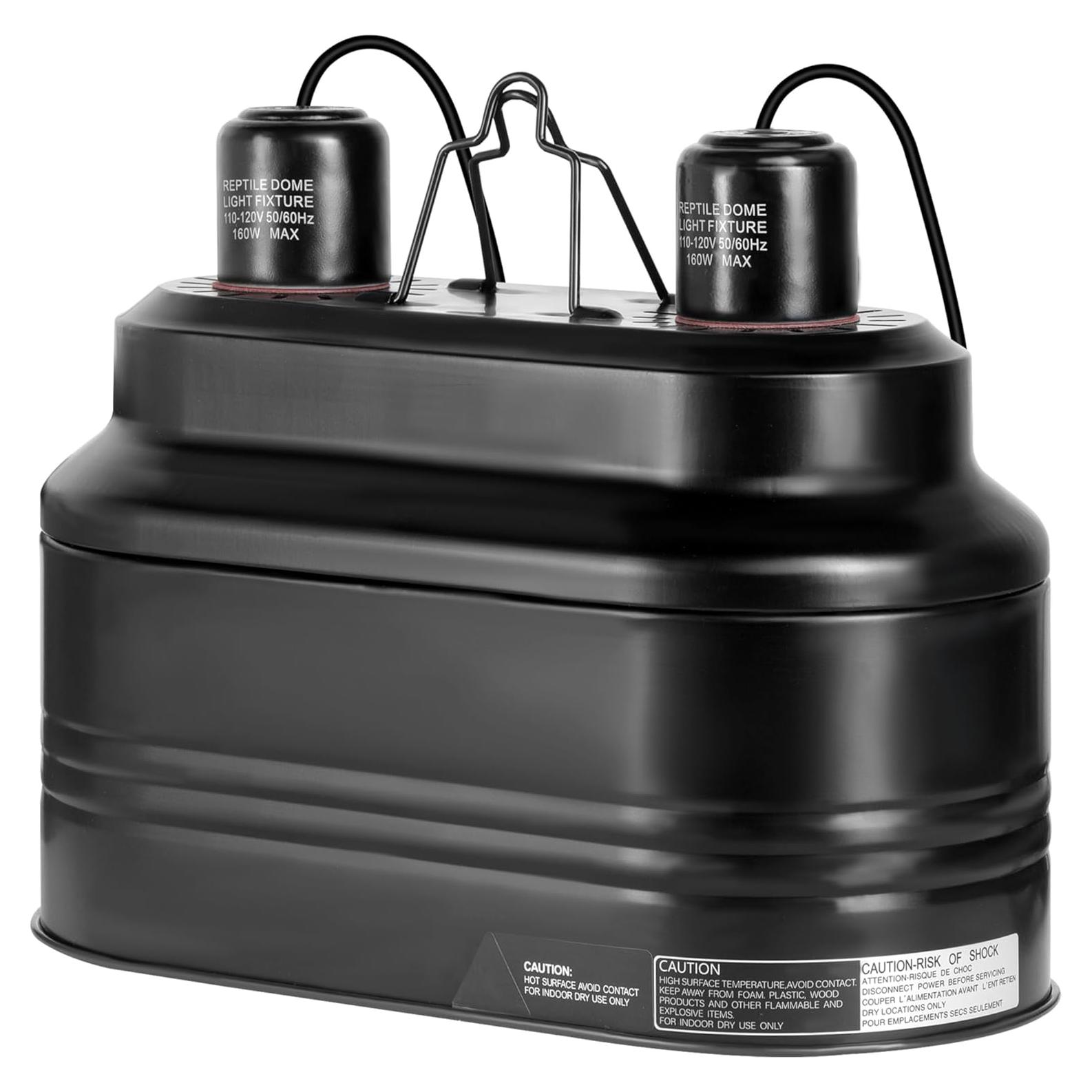 Lámpara de Reptiles Doble Simple Deluxe 160W con Reflector