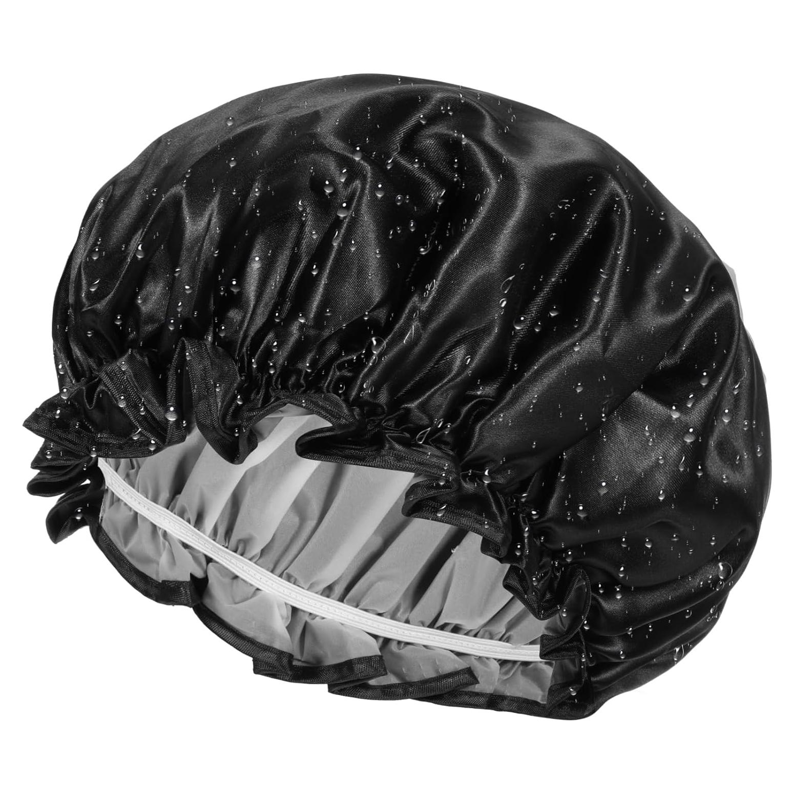 Gorro de Ducha Impermeable Reutilizable Abeillo Negro 32 cm