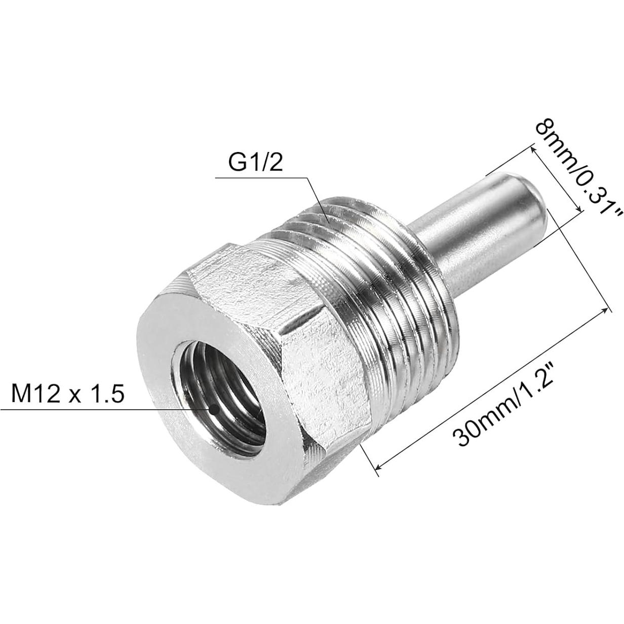 Termopar Sin Soldadura uxcell G1/2 Acero Inoxidable 30mm Negro