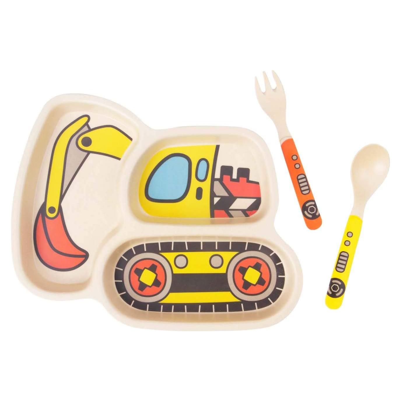 Set de Vajilla de Bambú para Niños Lightening - 3 Piezas