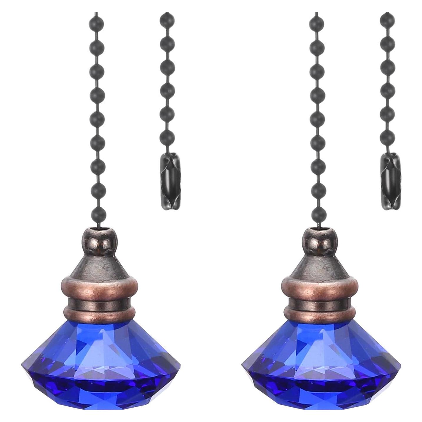 Cadena de Tirar para Ventilador de Techo PATIKIL Azul 30 cm - Paquete de 2