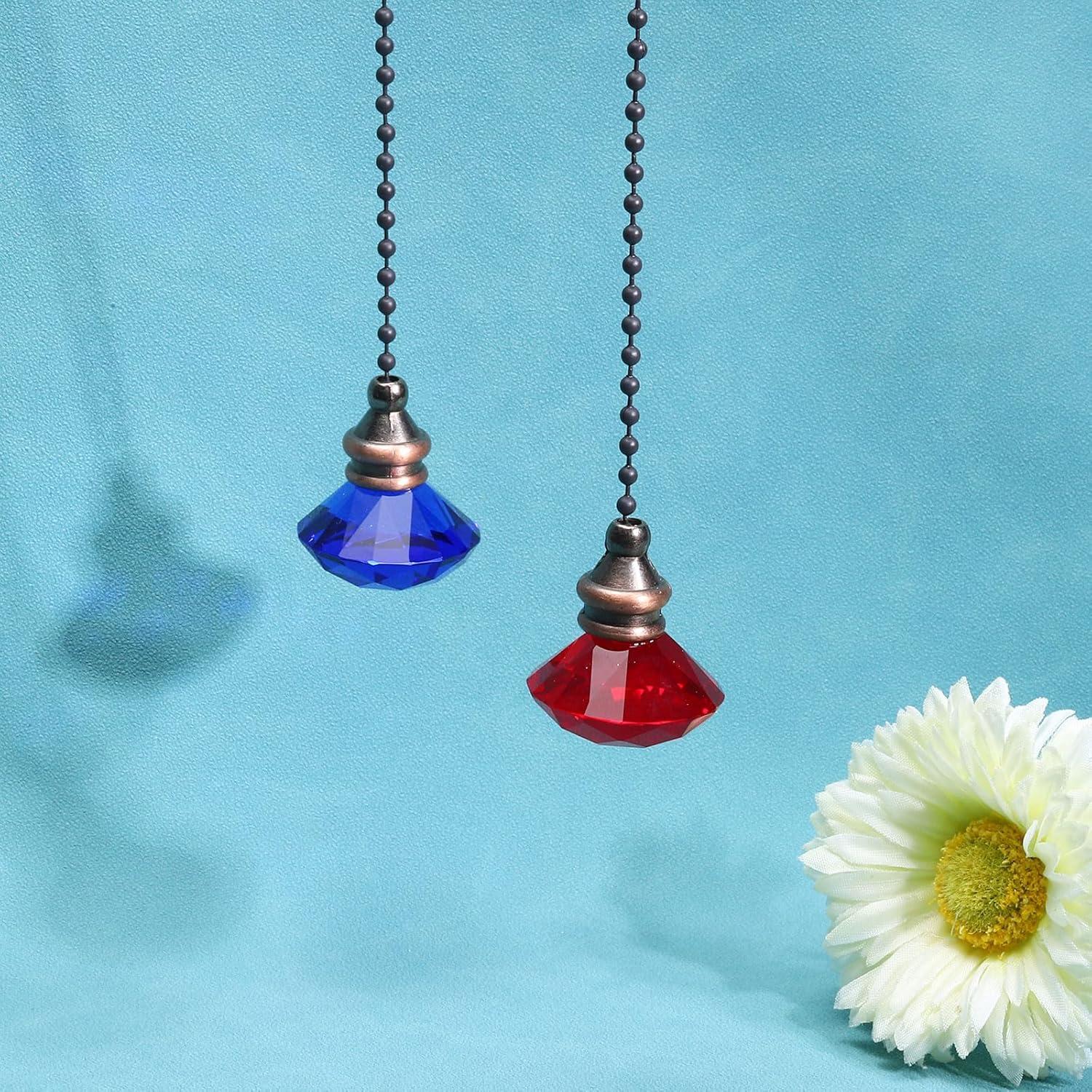 Cadena de Tirar para Ventilador de Techo PATIKIL Azul 30 cm - Paquete de 2