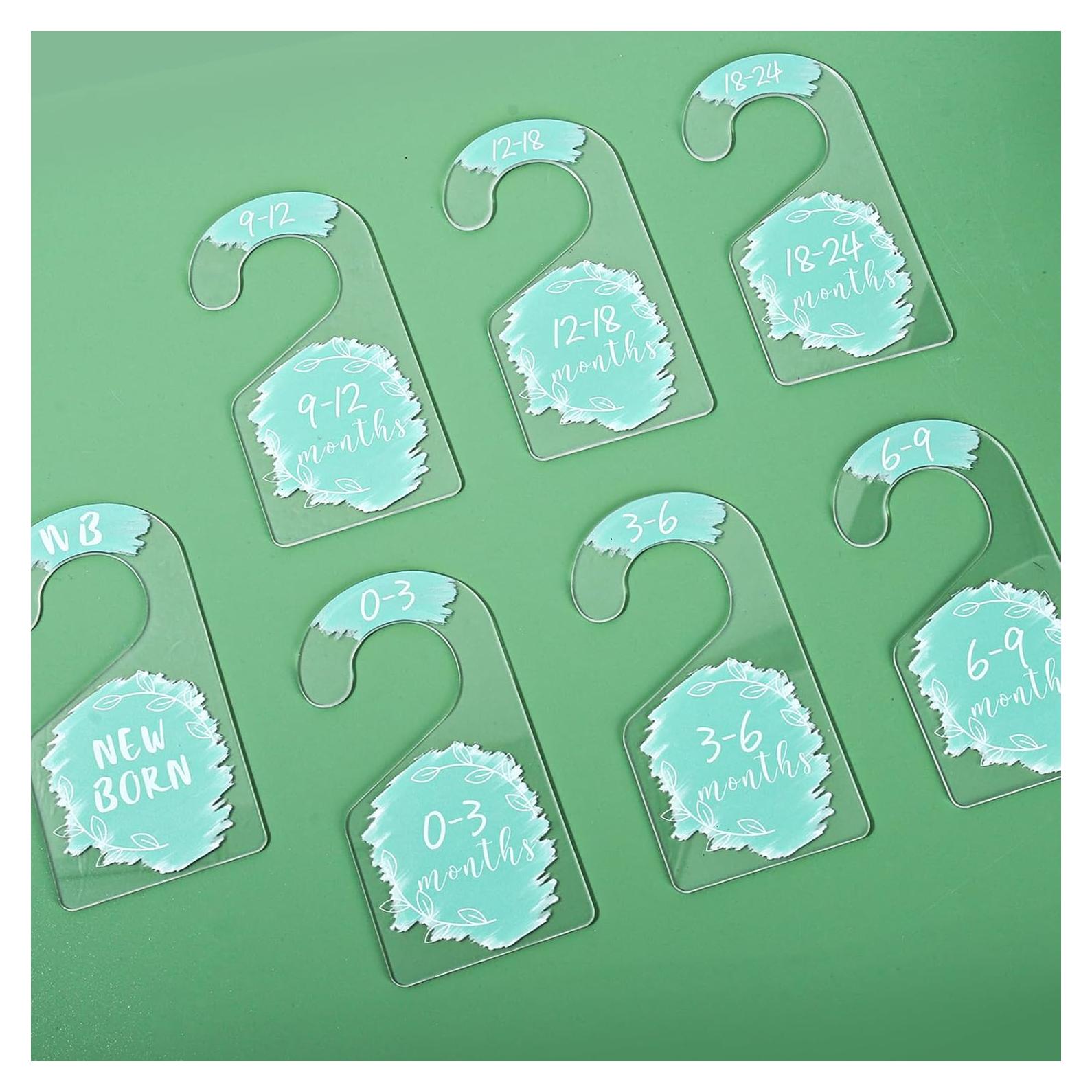 Separadores de Armario para Bebés Whaline 7 Pcs Acrílico Azul