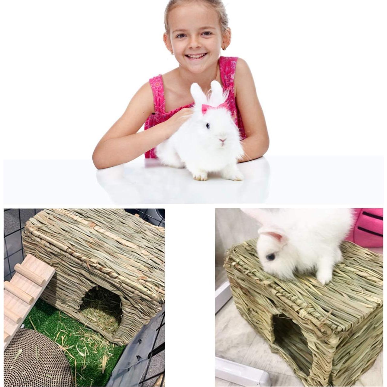 Casa de Hierba Extra Grande HERCOCCI para Conejos y Pequeños Animales