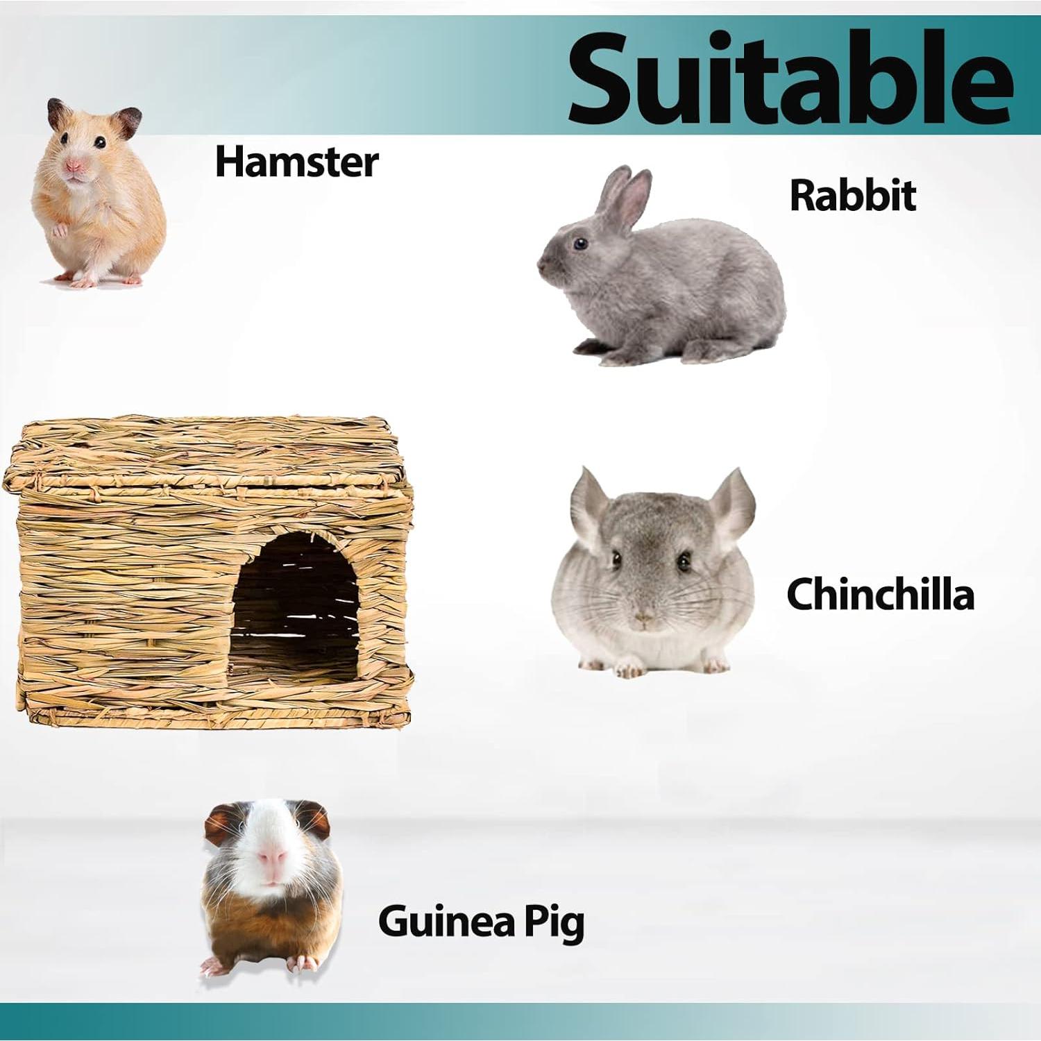 Casa de Hierba Extra Grande HERCOCCI para Conejos y Pequeños Animales