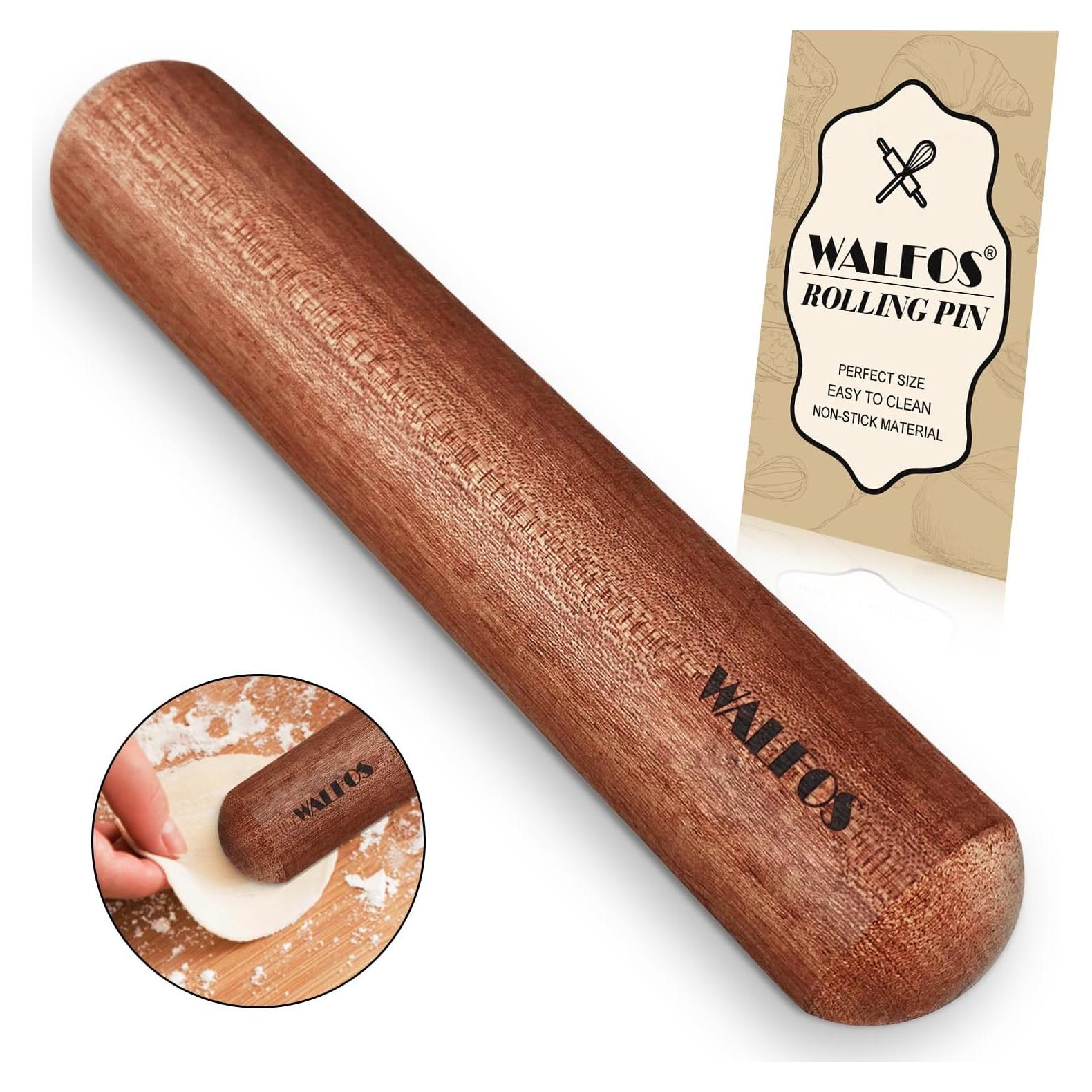 Rodillo de Madera Natural Walfos 20.32 cm para Masa