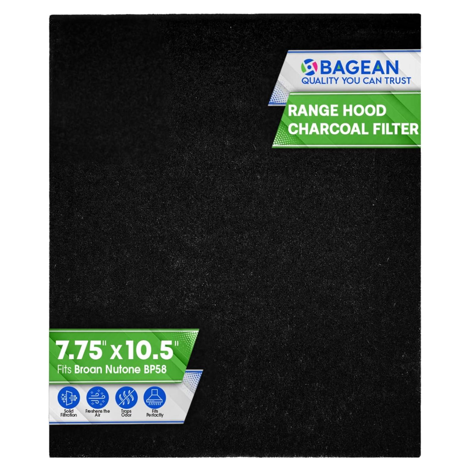 Filtro de Carbón Activado Bagean BP58 para Campana Extractora 20x27 cm