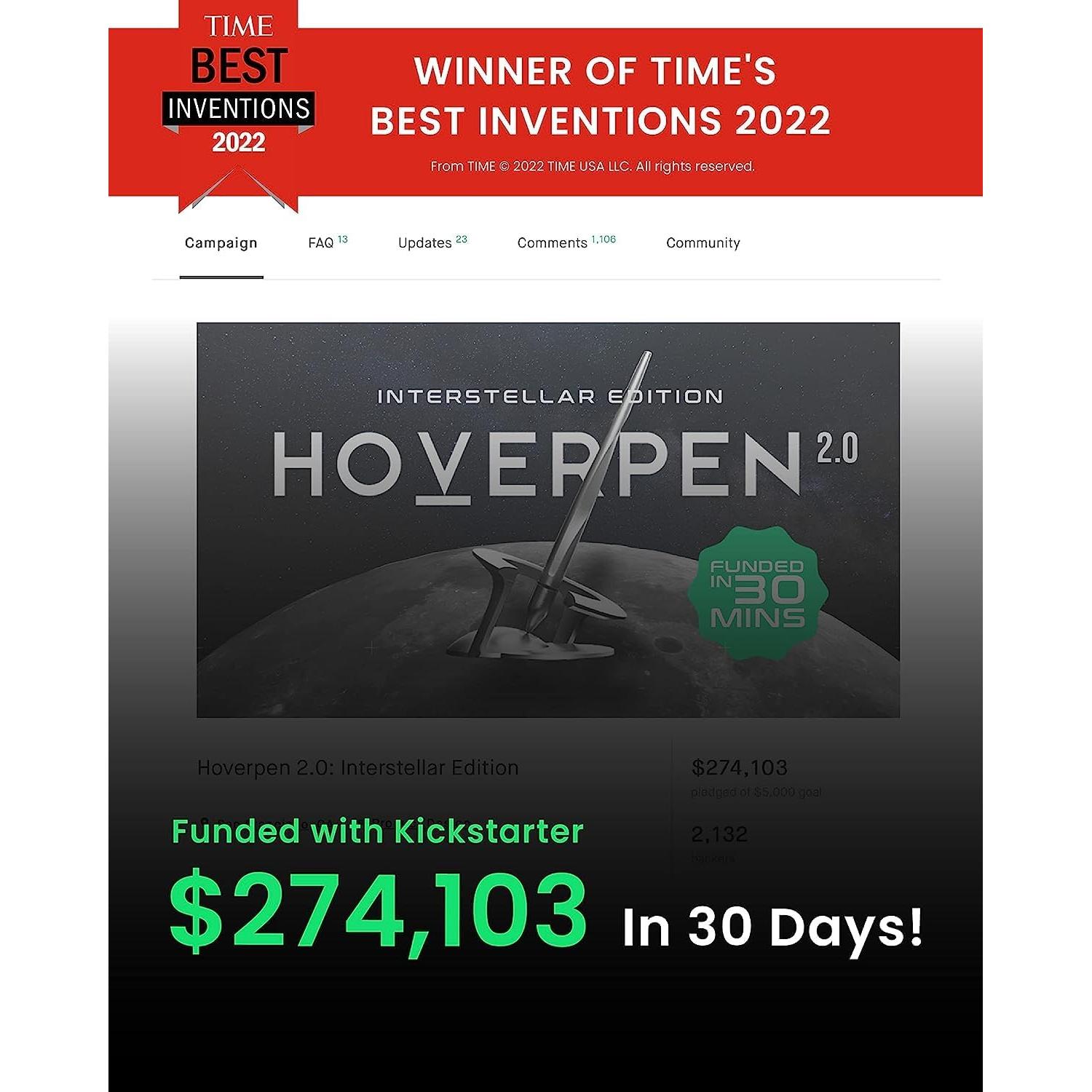 Bolígrafo Novium Hoverpen 2.0 Interstellar - Negro Espacial