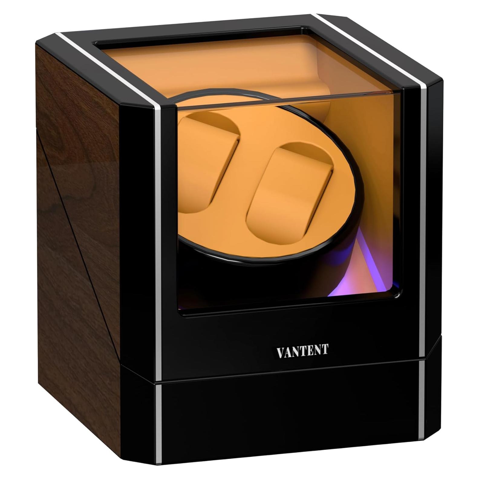 Enrollador de Relojes Automáticos VANTENT LED Marrón 2.0MAX