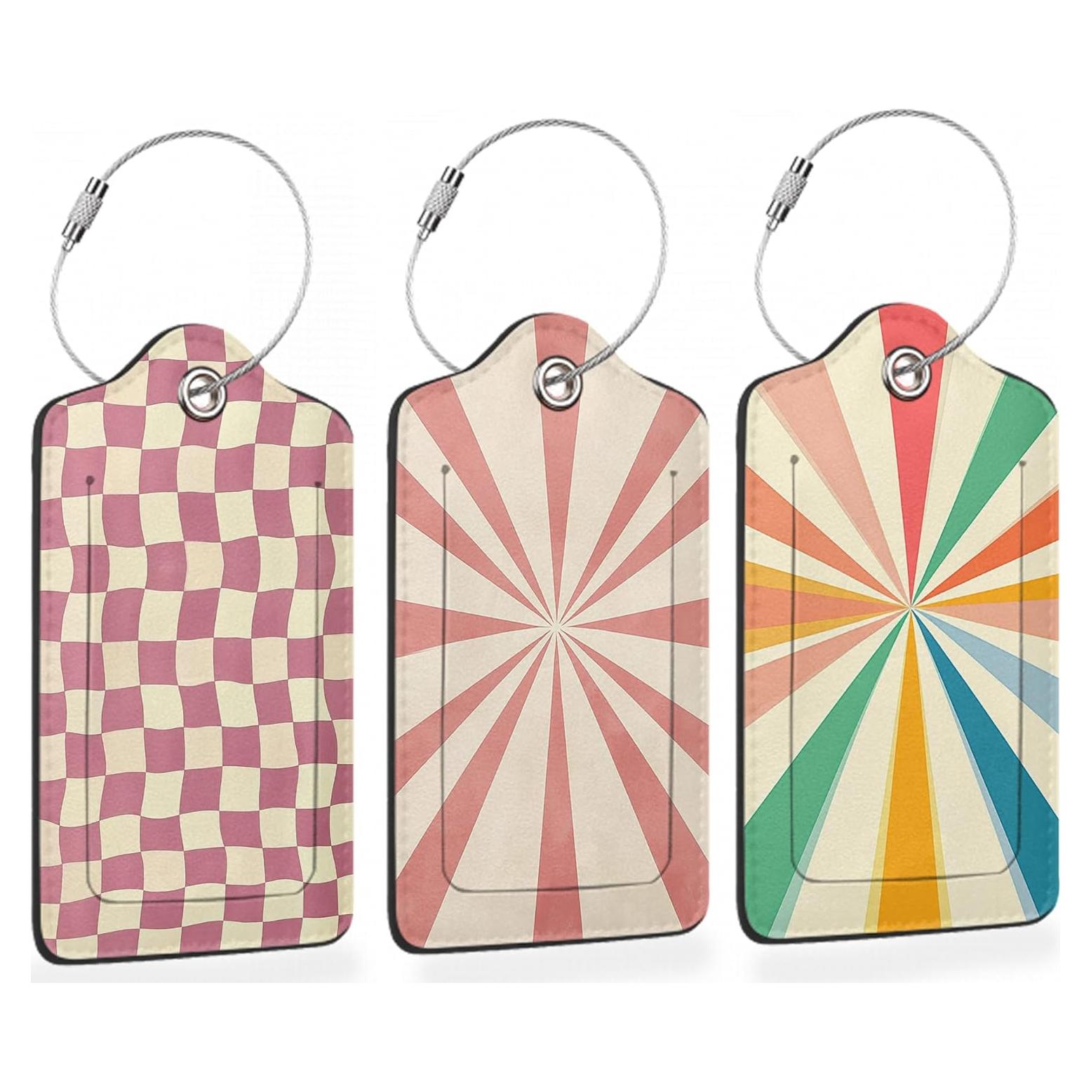 Etiquetas de Equipaje de Cuero PU Losthll - 3 Piezas Coloridas