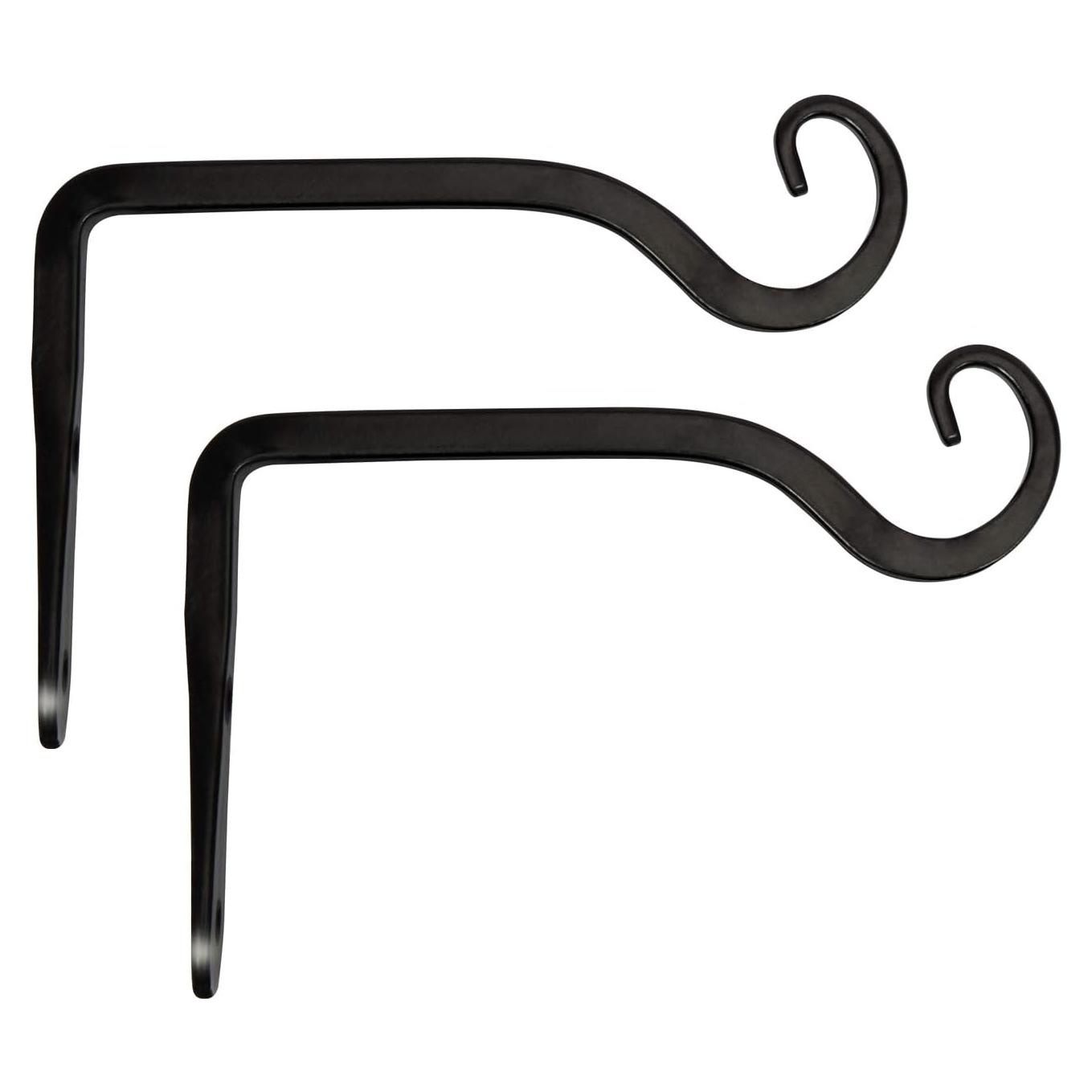 Soporte de Planta Colgante Mkono 15 cm Metal Negro 2 Piezas