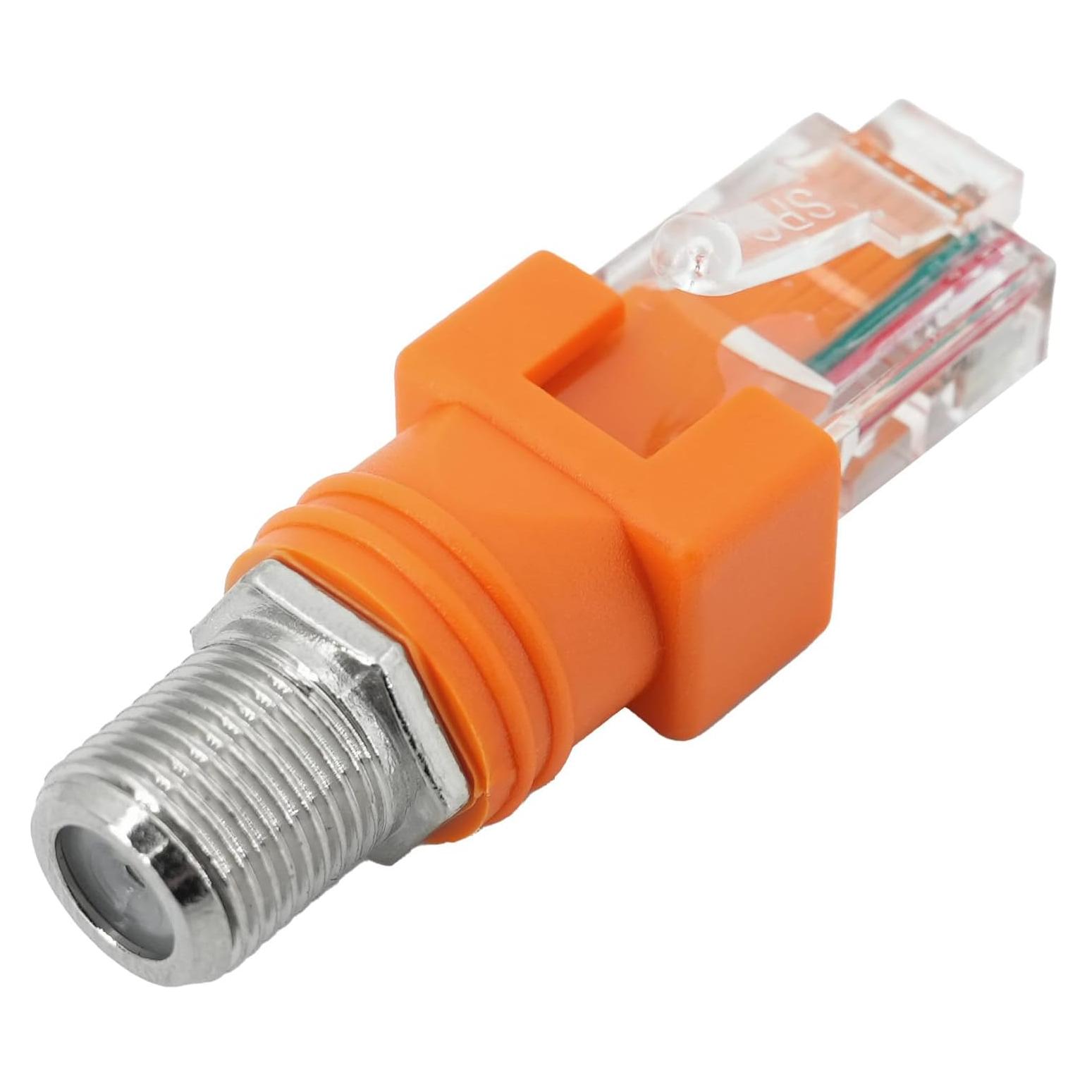 Adaptador Coaxial F a RJ45 Elecbee 5.97g Instalación Fácil