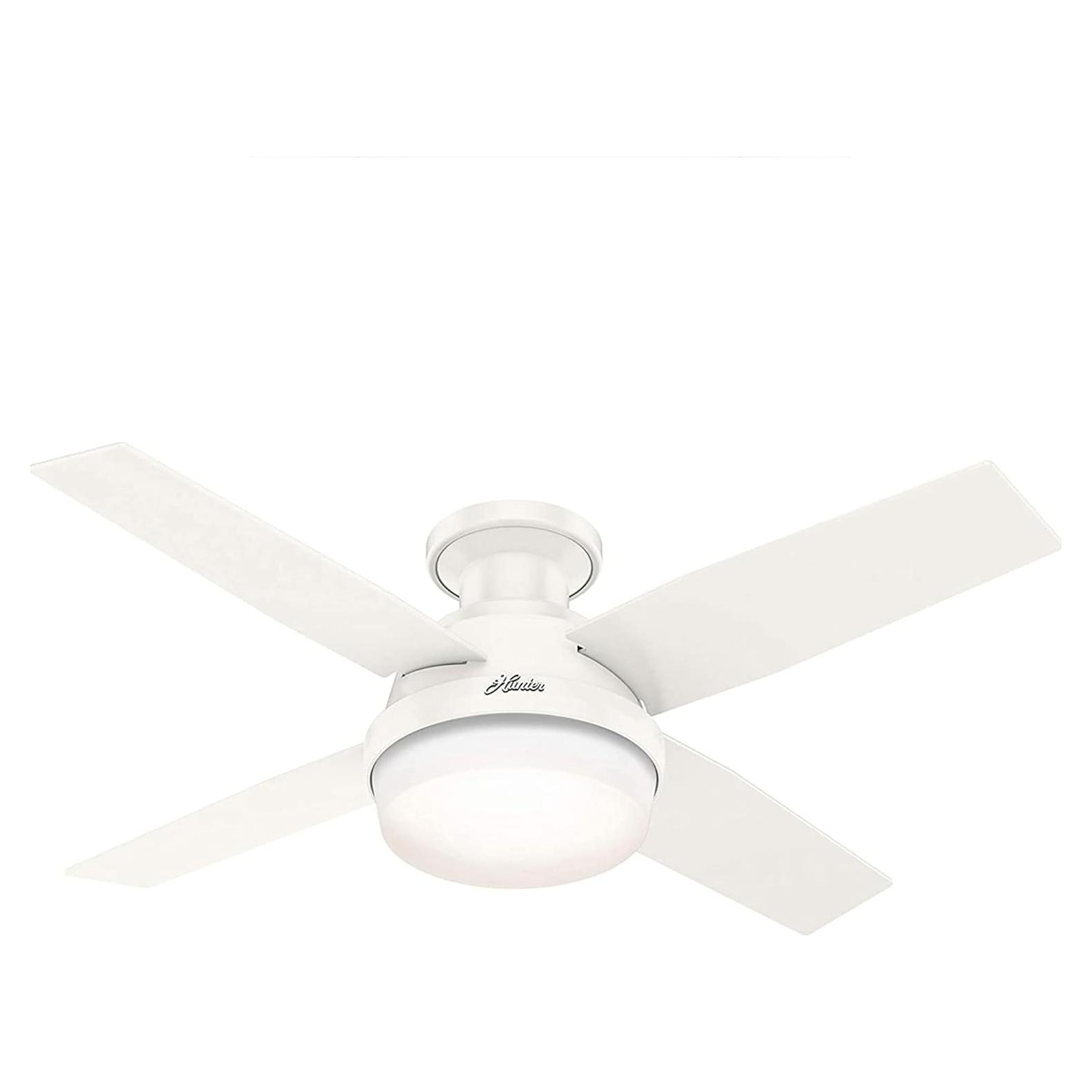 Ventilador de Techo Hunter Dempsey 44" LED Control Remoto Blanco