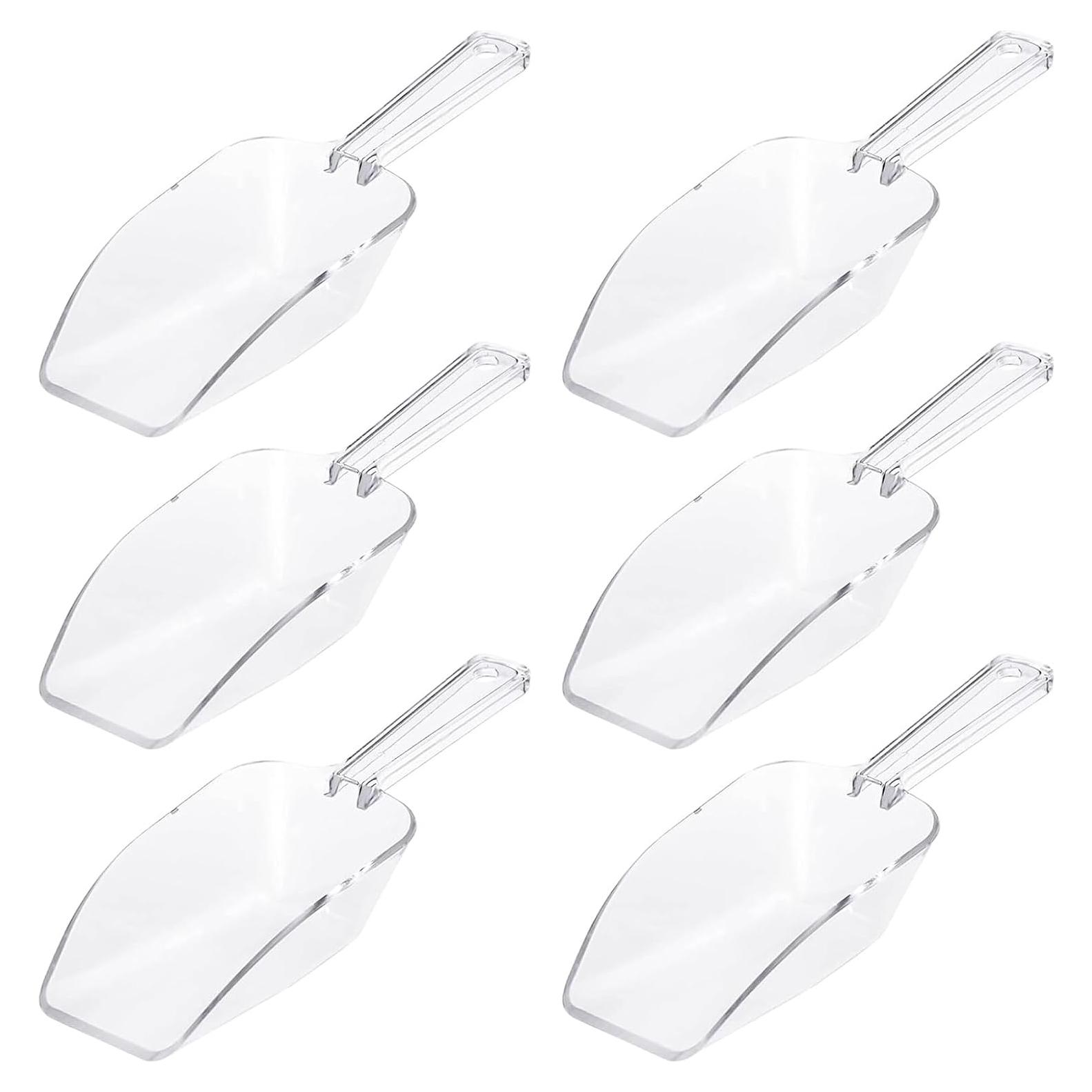 6 Cucharones de Plástico Transparente 19 cm Multiusos Rthjsfj