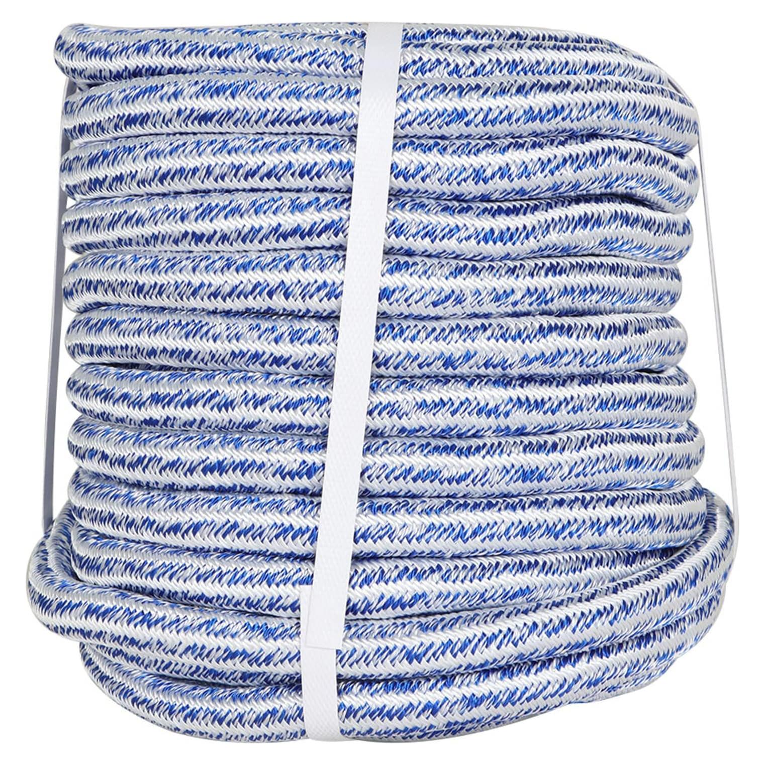 Cuerda de poliéster trenzada TINVHY 30.48 m 20000 kg azul blanco