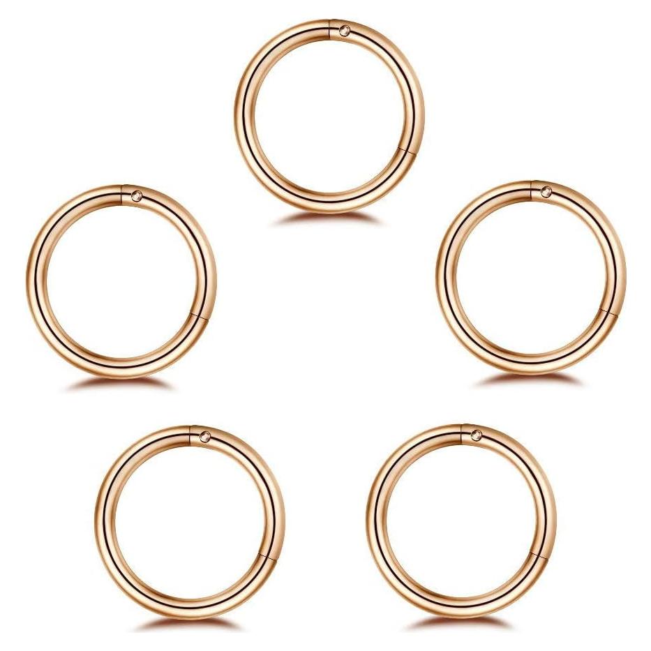 Pendientes de Aro Hipoalergénicos Acero Inoxidable 5Pcs 16G 18G