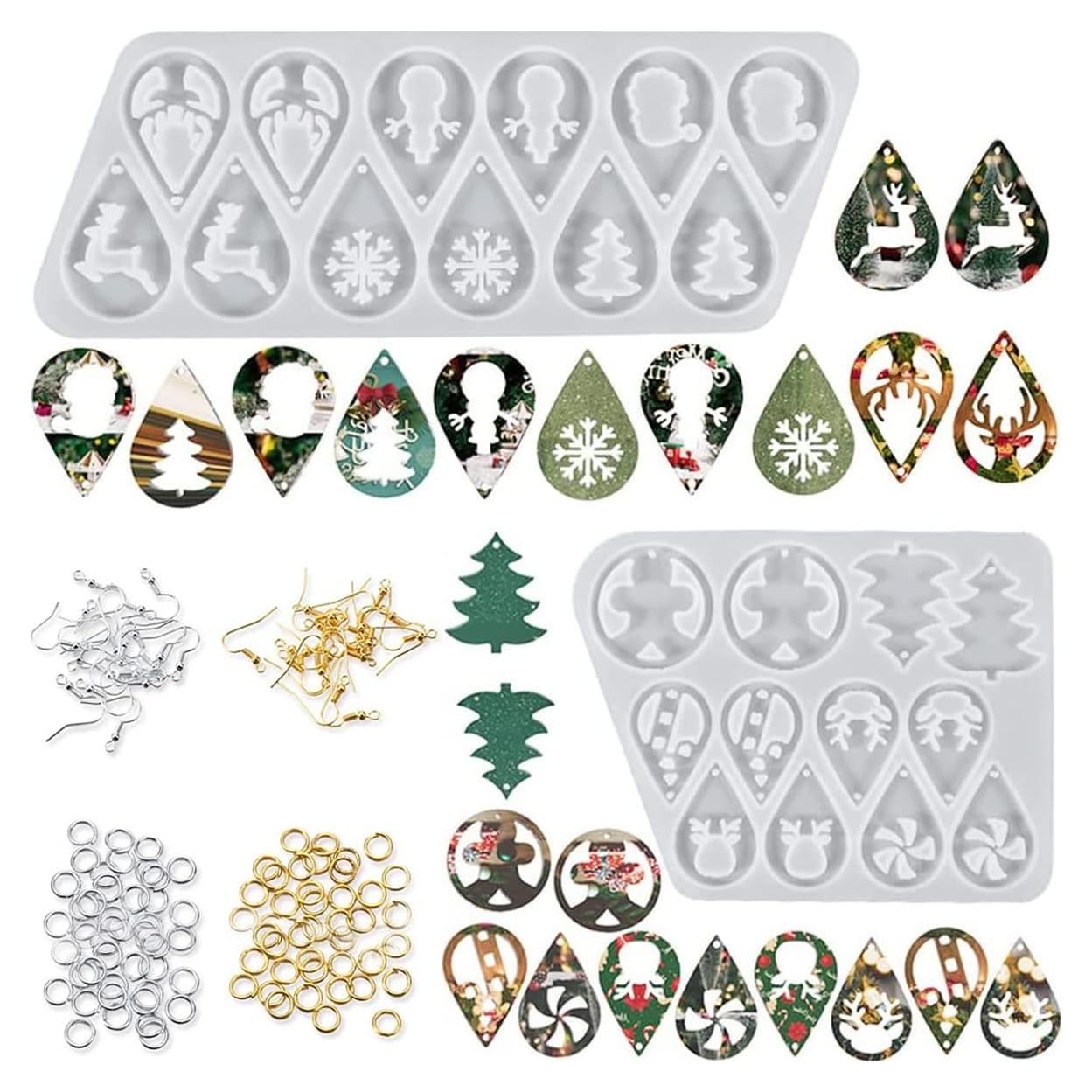Moldes de Silicona para Pendientes de Navidad DIY - Genérico